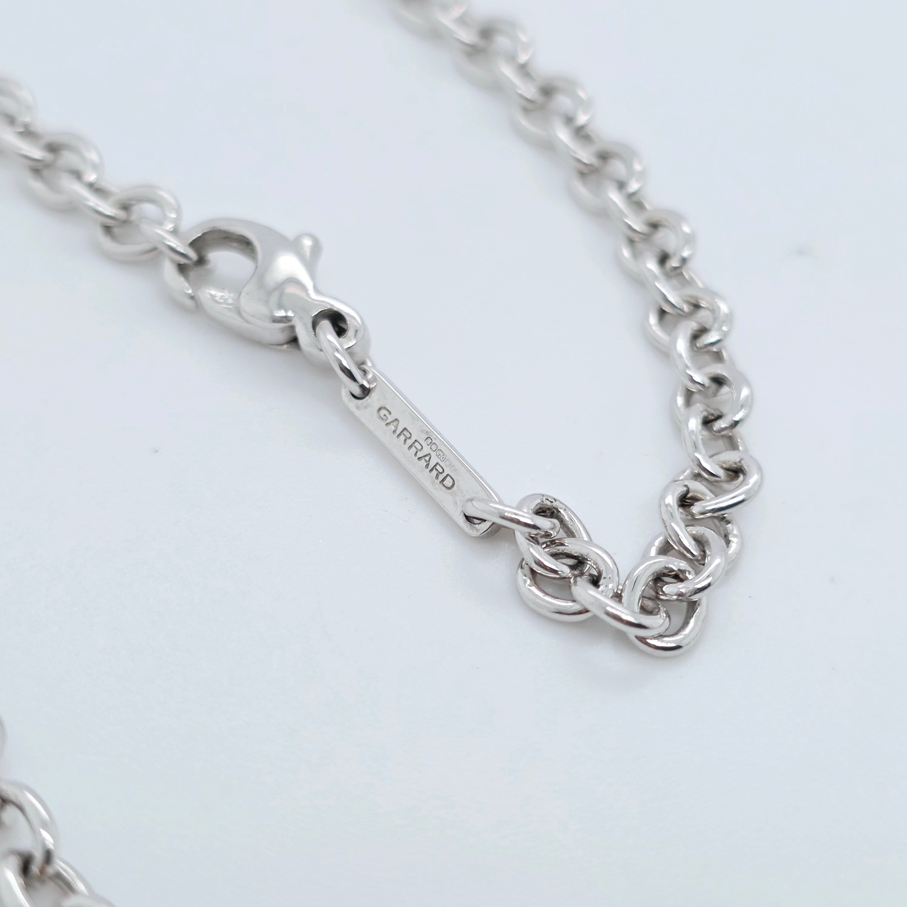 Garrard Black Diamond Wing Necklace, 17.5 Inches, 18ct White Gold, Box Chloe's Jewellers