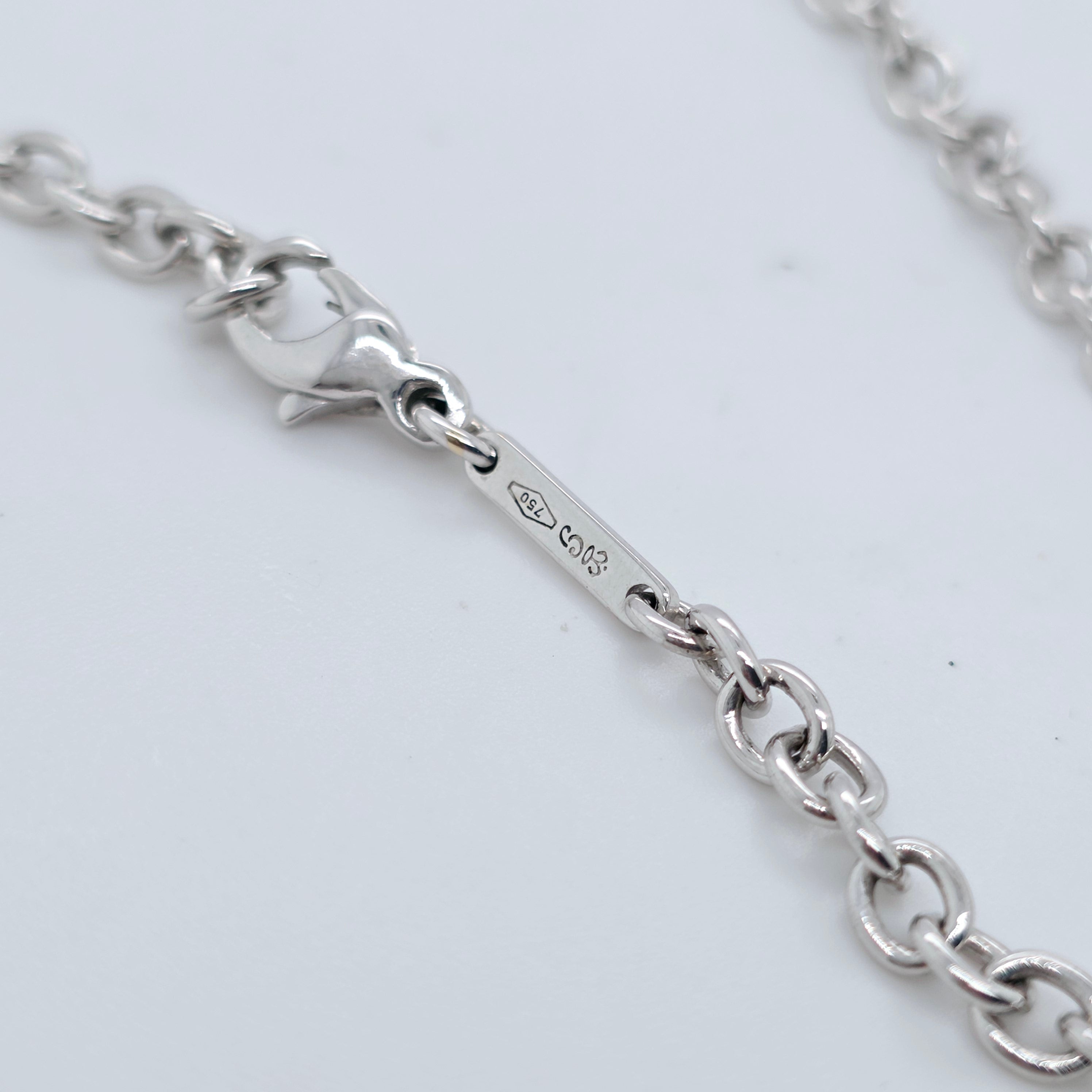Garrard Black Diamond Wing Necklace, 17.5 Inches, 18ct White Gold, Box Chloe's Jewellers