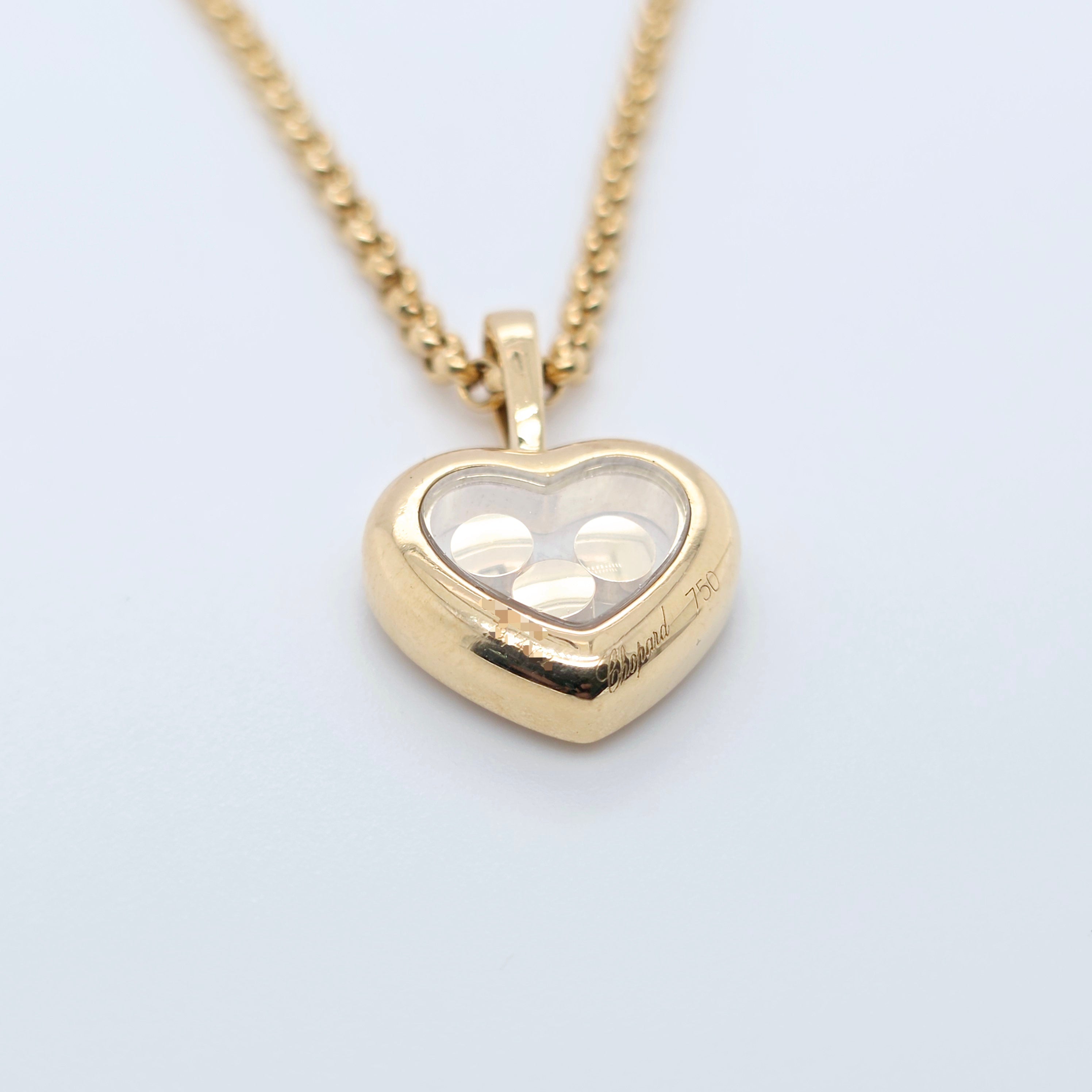 Chopard Happy Diamond Heart Icon Pendant, 18ct Yellow Gold, 16.5 inches