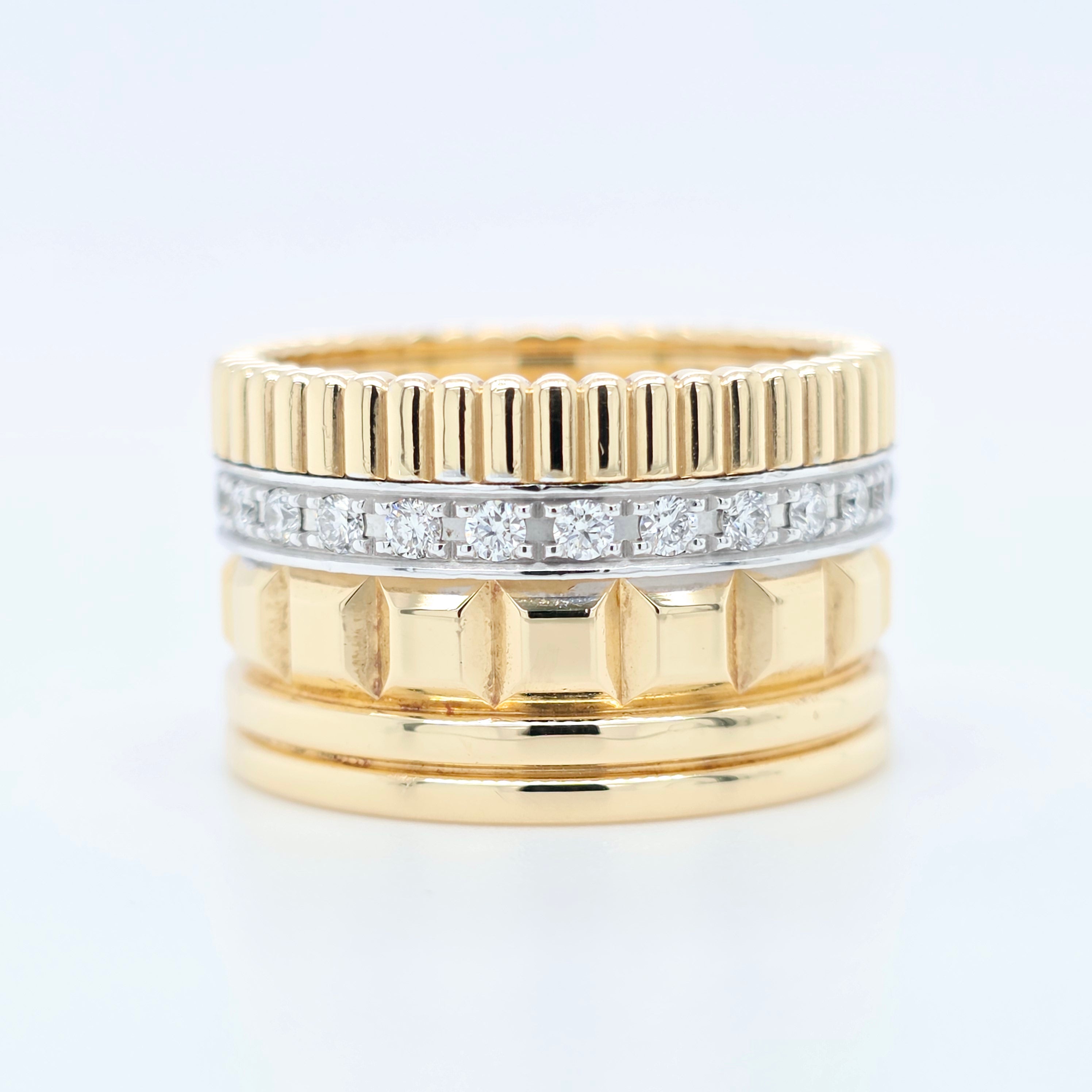 Boucheron Quatre Radiant Edition Ring, 18ct Yellow Gold & Diamond, Size 54 / N1/2