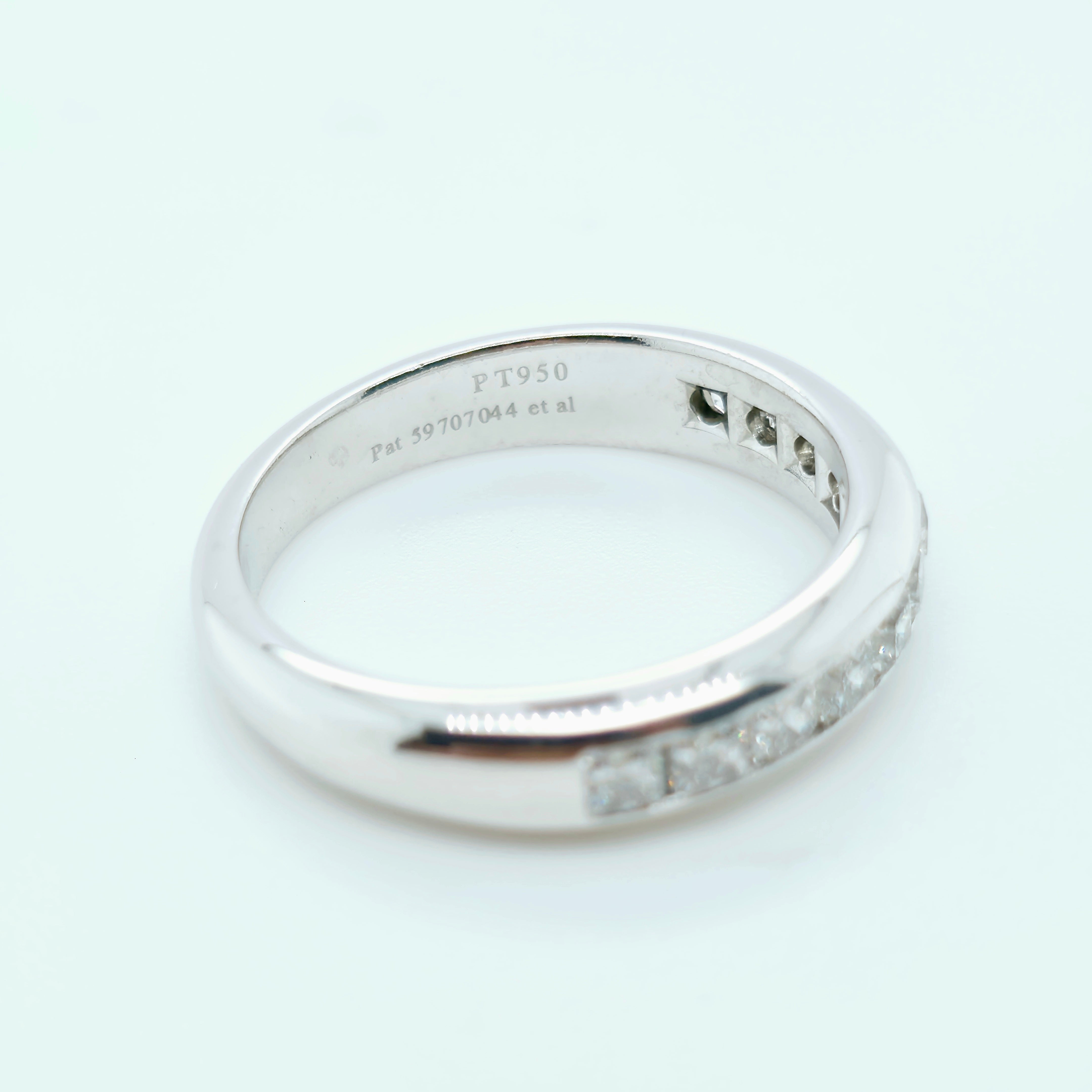 Tiffany & Co. Lucida Diamond Half-Eternity Ring, 0.55ct, Platinum, Size K Chloe's Jewellers