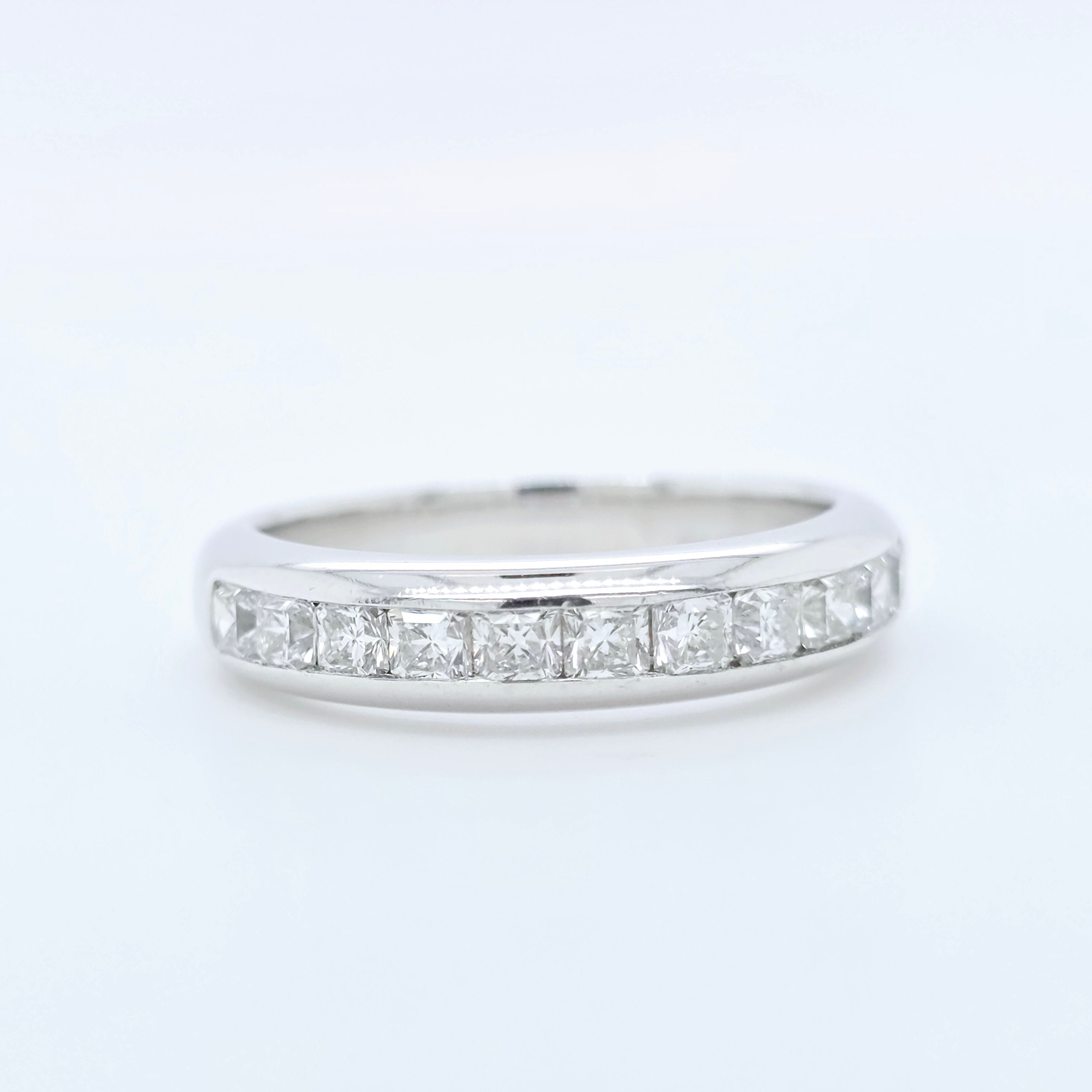 Tiffany & Co. Lucida Diamond Half-Eternity Ring, 0.55ct, Platinum, Size K Chloe's Jewellers