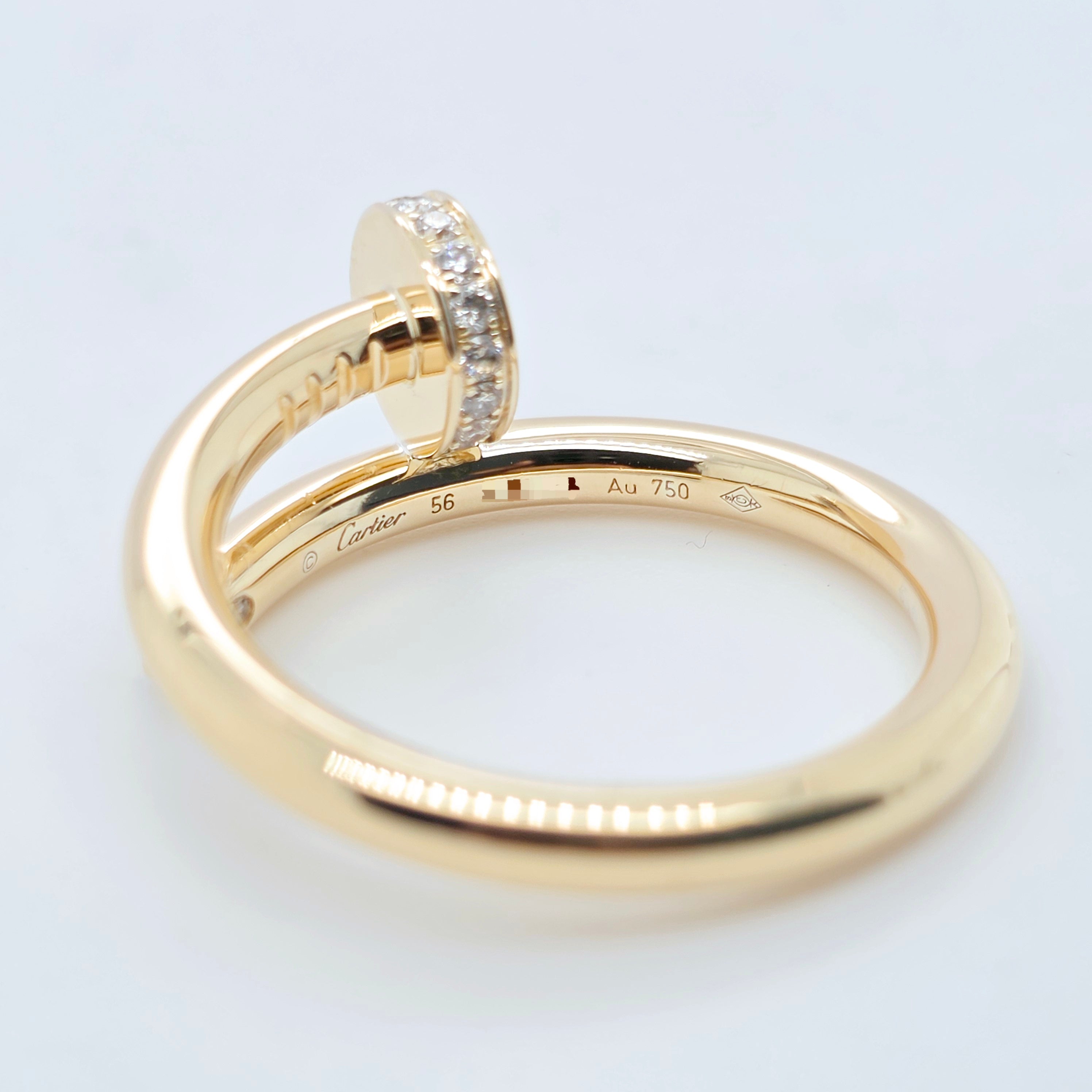 Cartier Juste Un Clou Ring, Diamonds, Classic Model, 18ct Yellow Gold, Size 56 Chloe's Jewellers