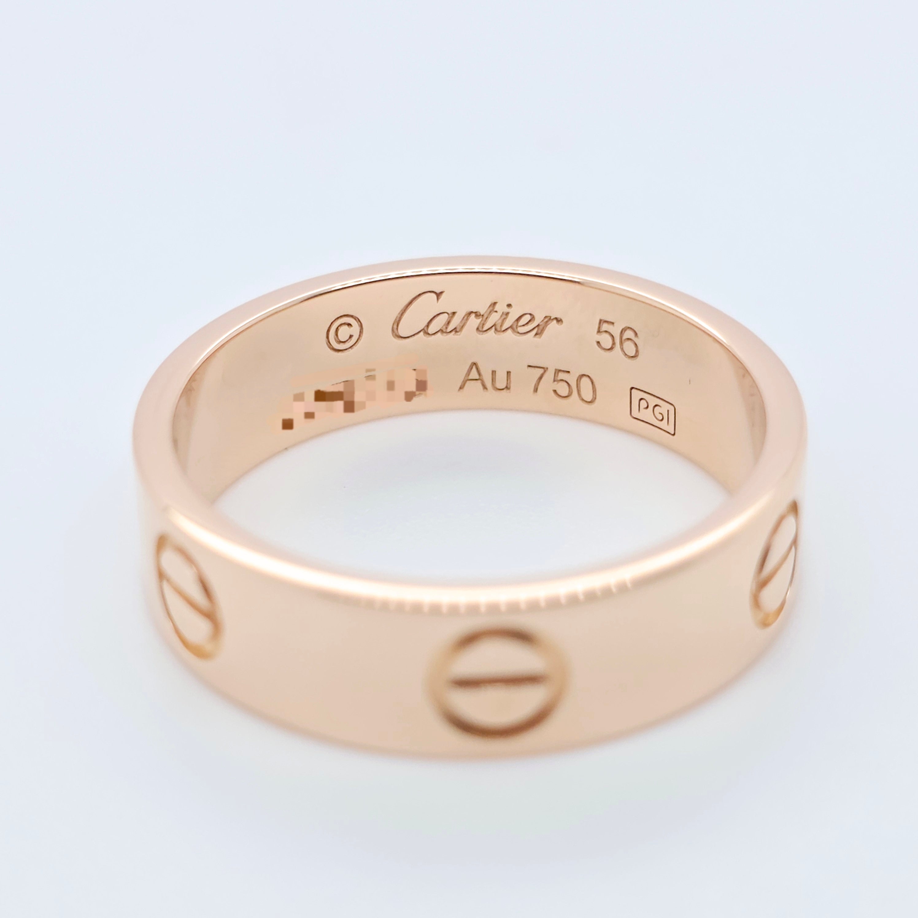 Cartier Love Ring, Classic Model, 18ct Rose Gold, Size 56 / P, 2020 Papers Chloe's Jewellers