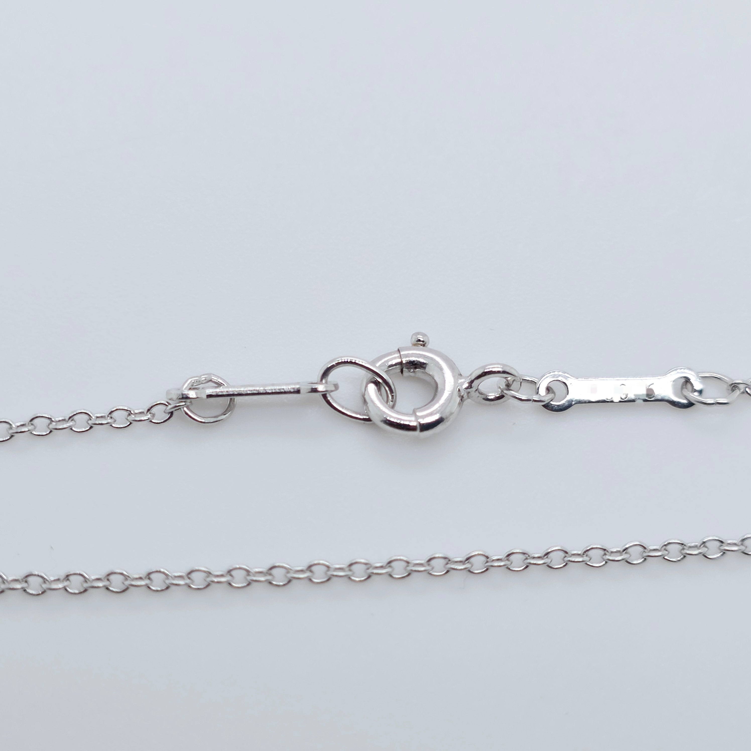 Tiffany & Co. Elsa Peretti Single Diamond By The Yard Pendant, 0.08ct, Platinum Chloe's Jewellers