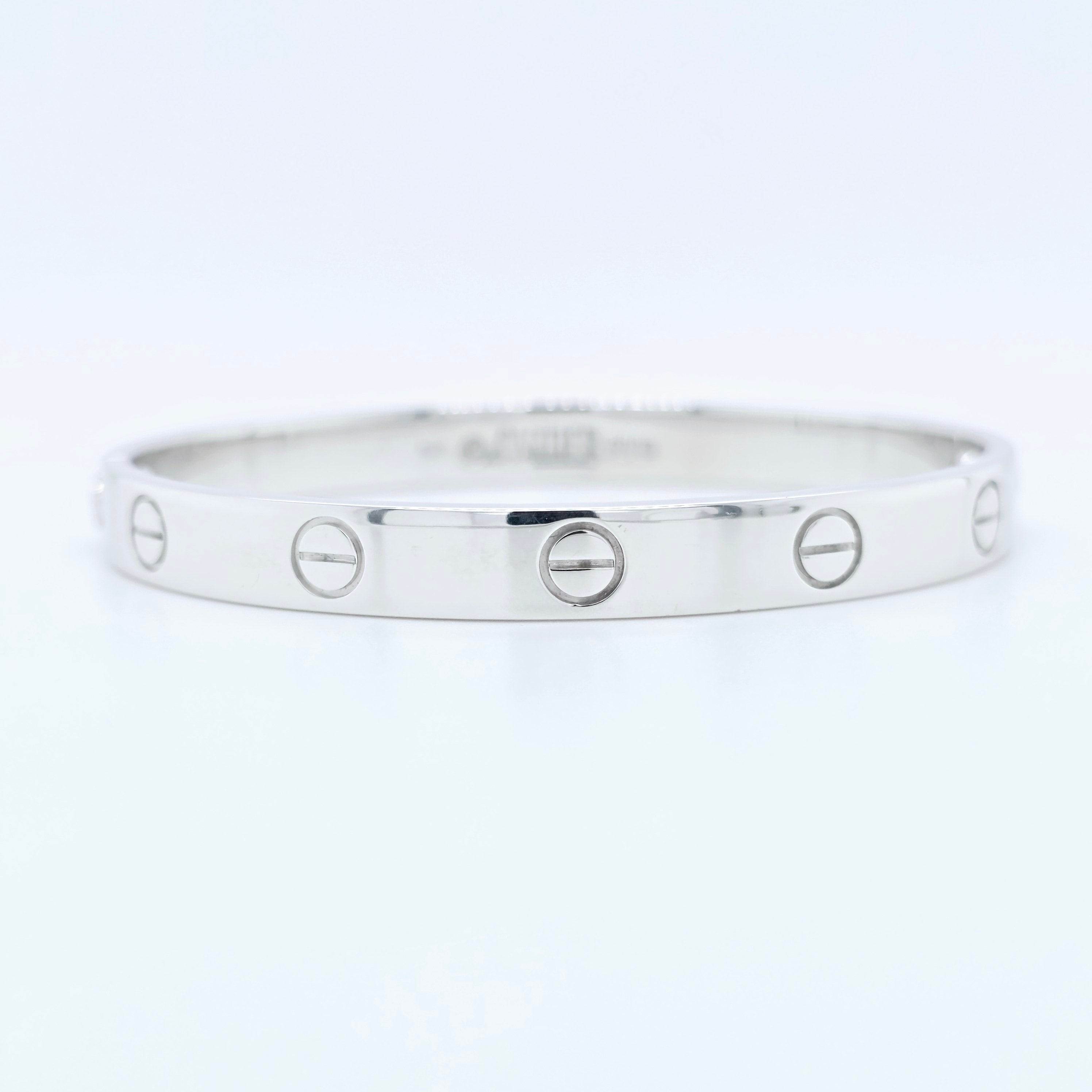 Cartier Love Bracelet, Classic Model, 18ct White Gold, Size 16, Cert & Pouch