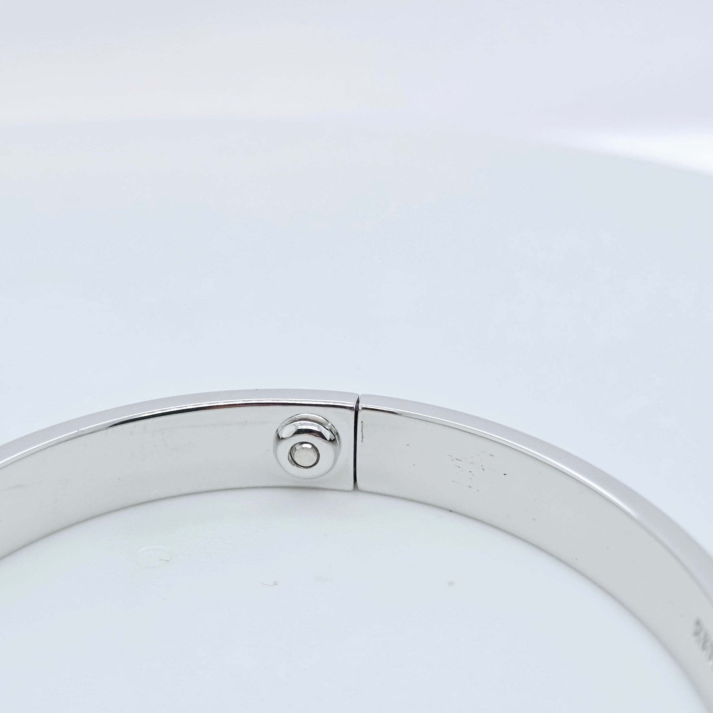 Cartier Love Bracelet, Classic Model, 18ct White Gold, Size 16, Cert & Pouch
