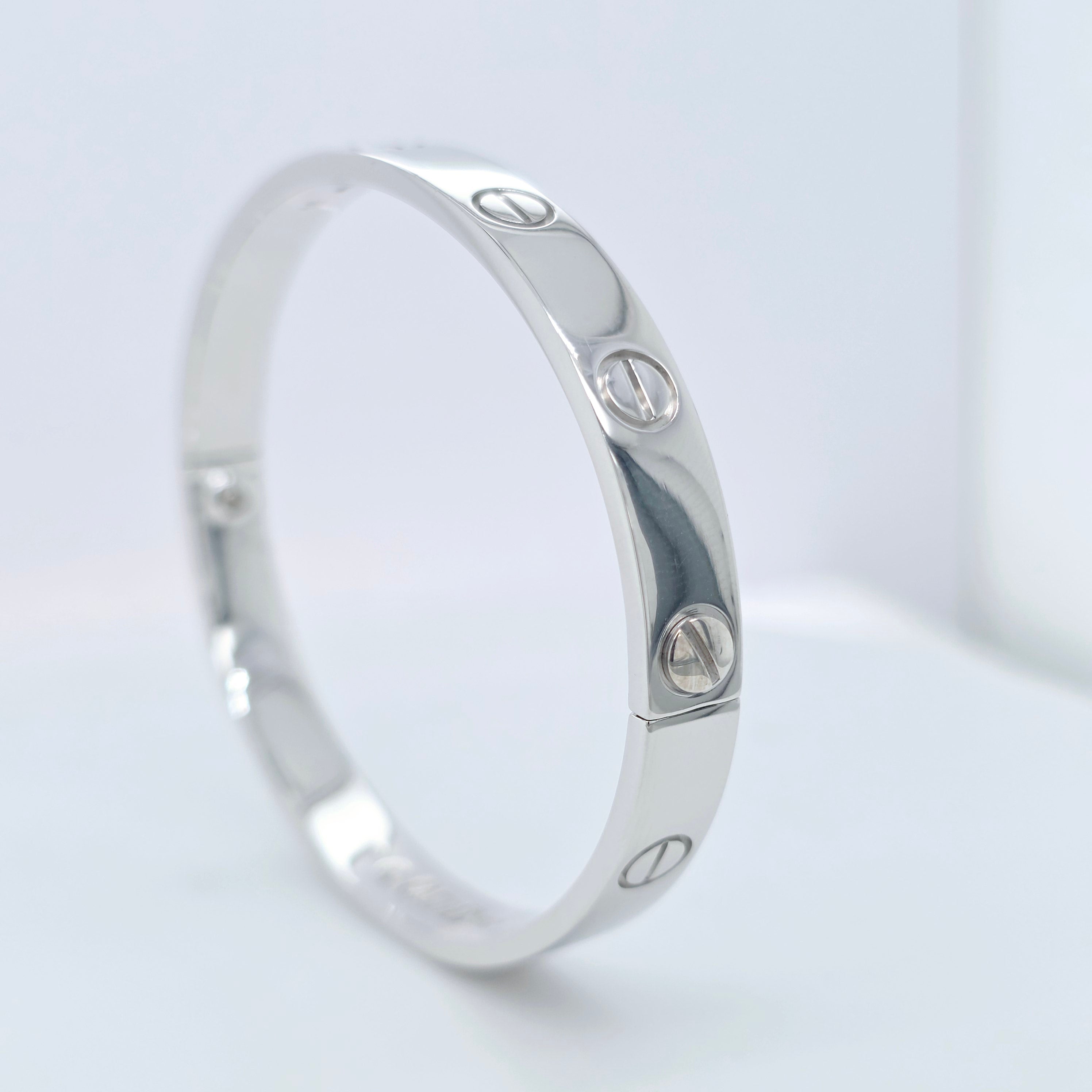 Cartier Love Bracelet, Classic Model, 18ct White Gold, Size 16, Cert & Pouch