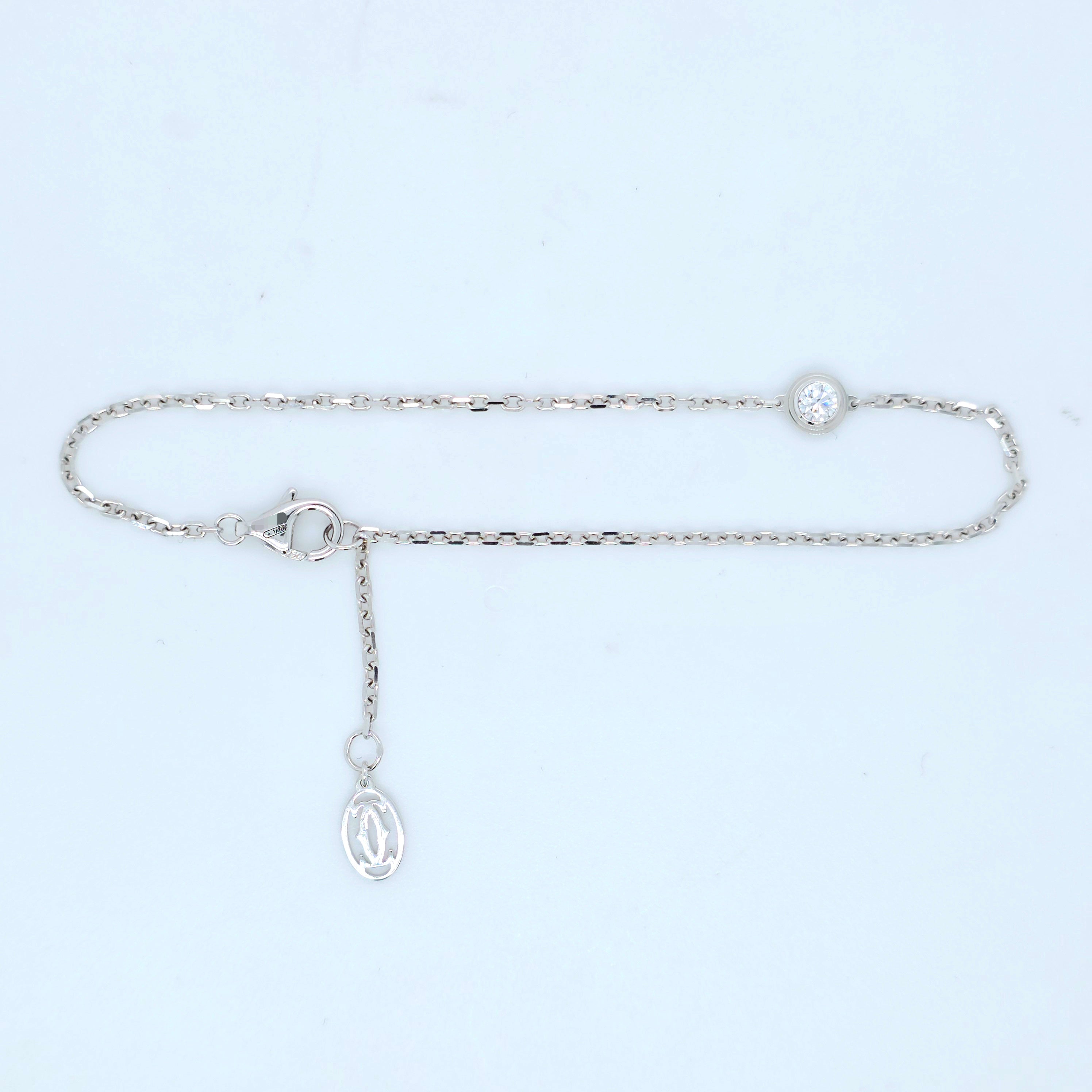 Cartier d'Amour Bracelet, 18ct White Gold& Diamond, Medium Model,2026 Cerificate Chloe's Jewellers