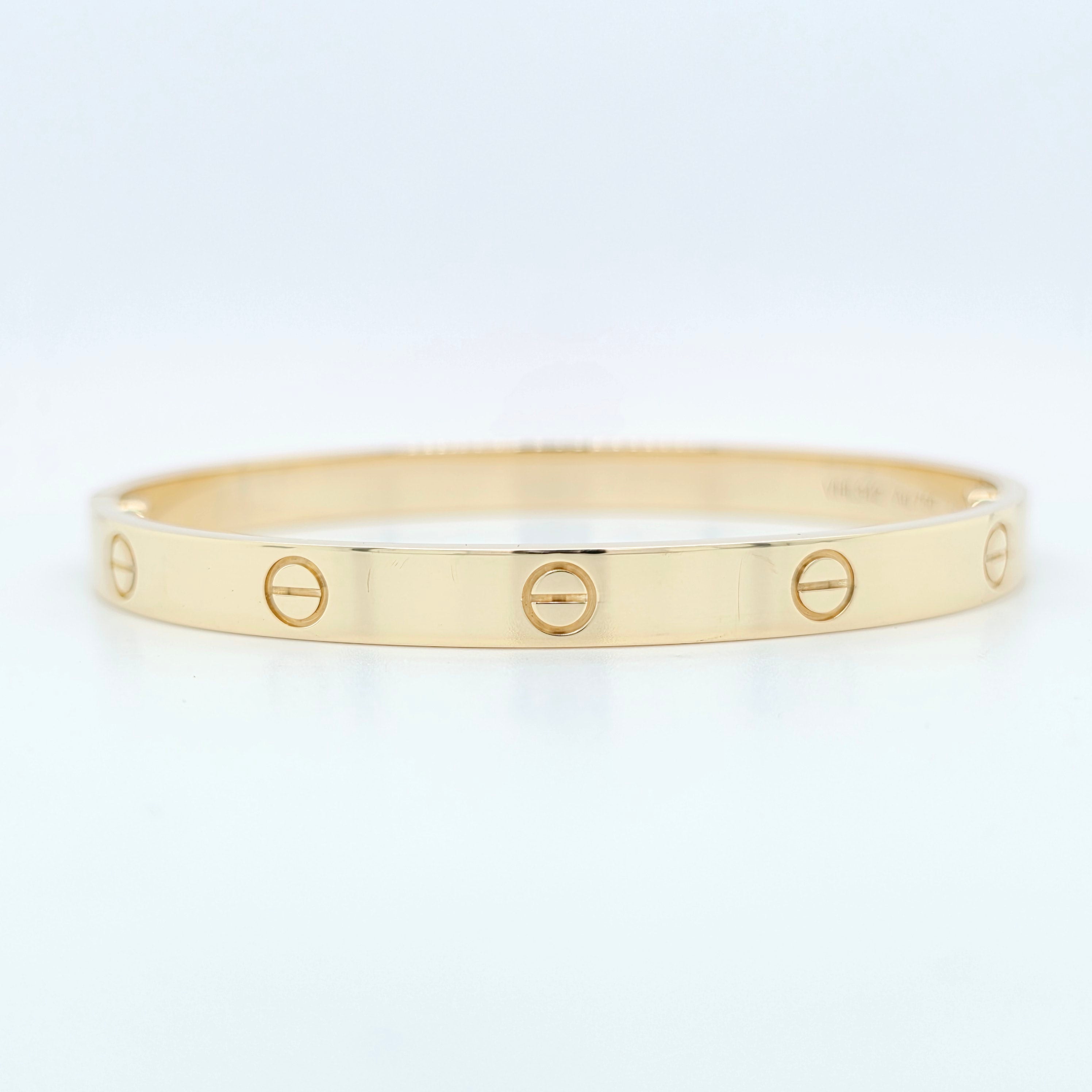 Cartier Love Bracelet, Classic Model, 18ct Yellow Gold, Size 19, Box & 2024 Papers Chloe's Jewellers