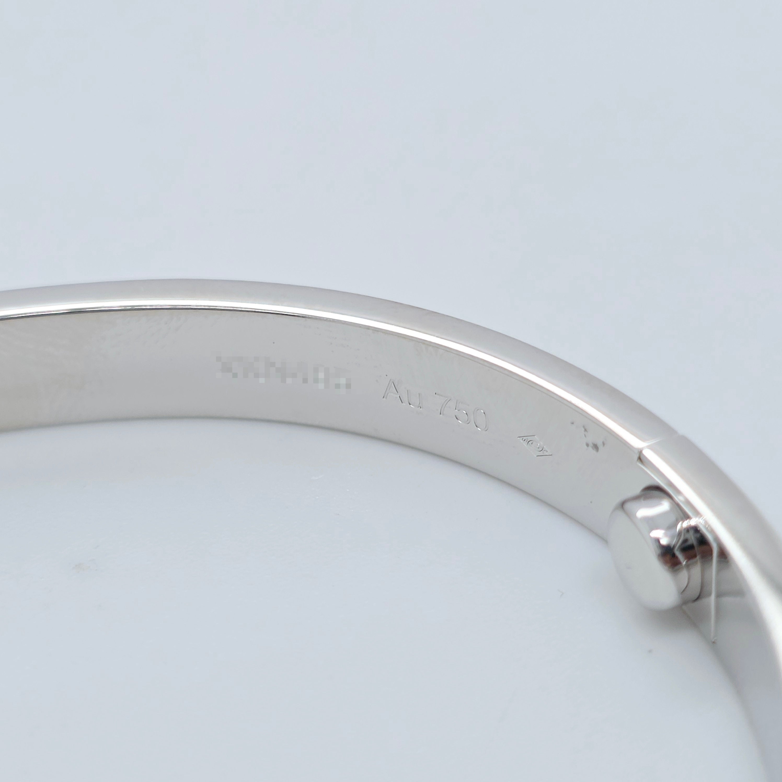 Cartier Love Bracelet, Classic Model, 18ct White Gold, Size 18, Cartier Box & Papers