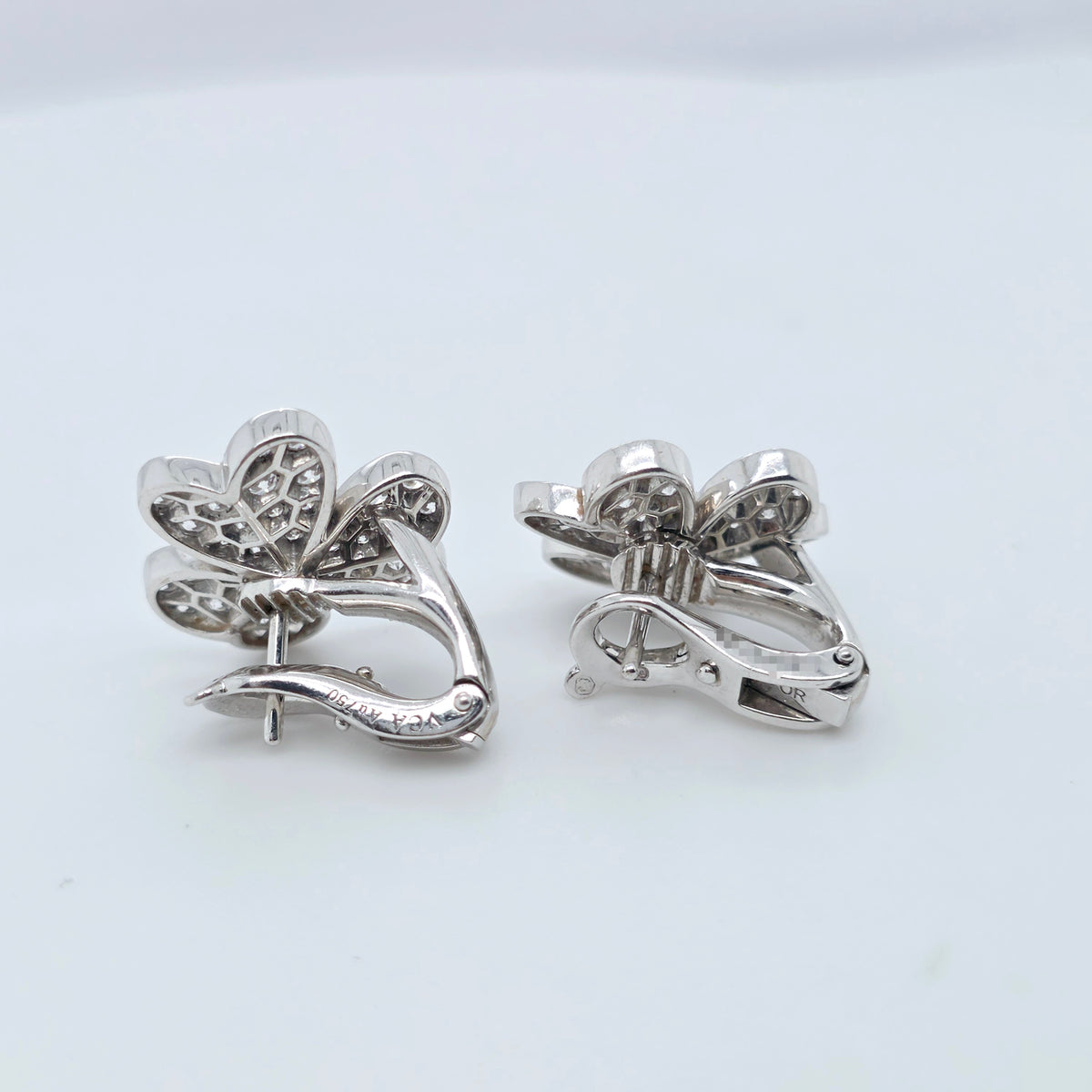 Van Cleef & Arpels Small Model, Frivole Diamond Earrings, 18ct White Gold, Box