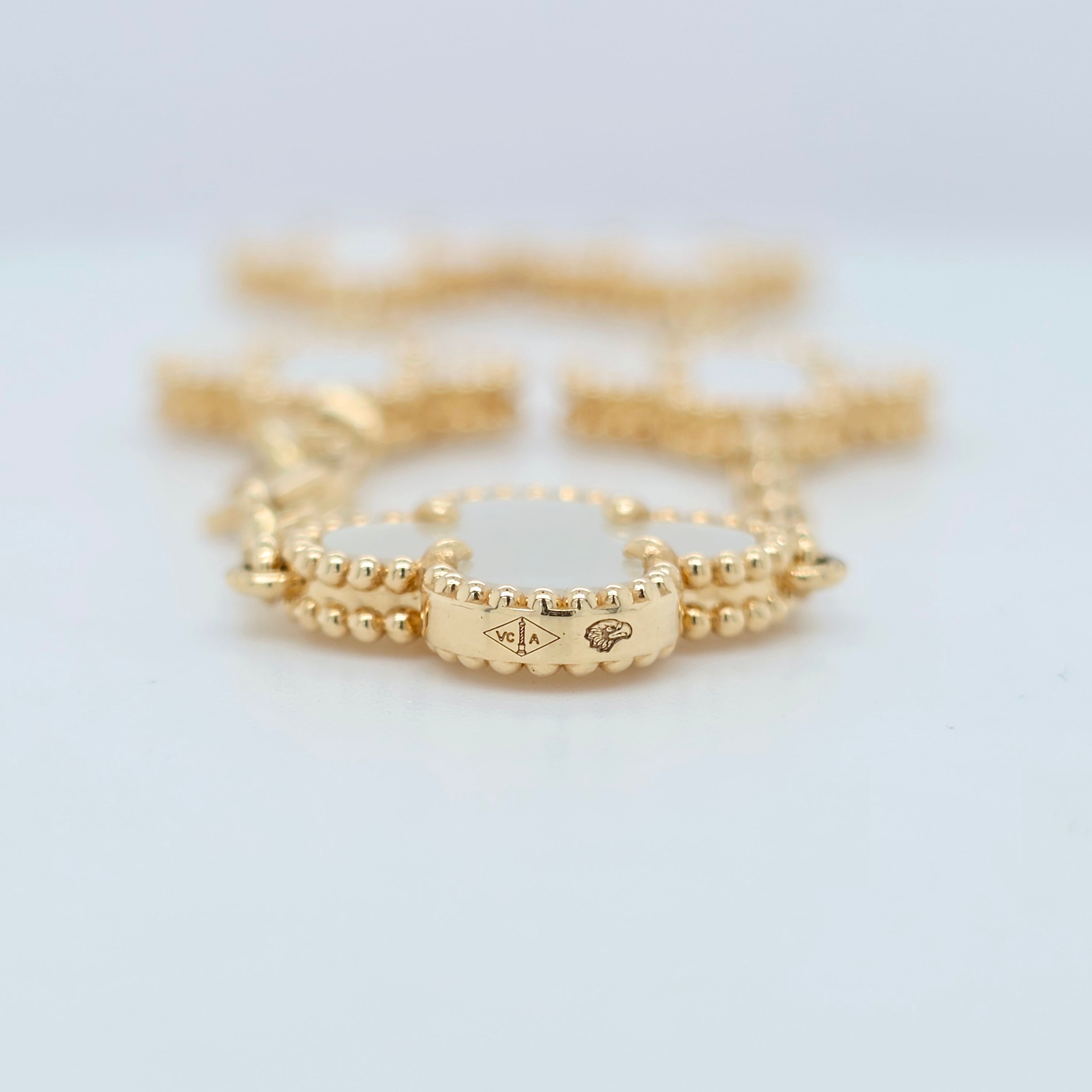 Van Cleef & Arpels Alhambra Bracelet – Mother of Pearl, 18ct Yellow Gold
