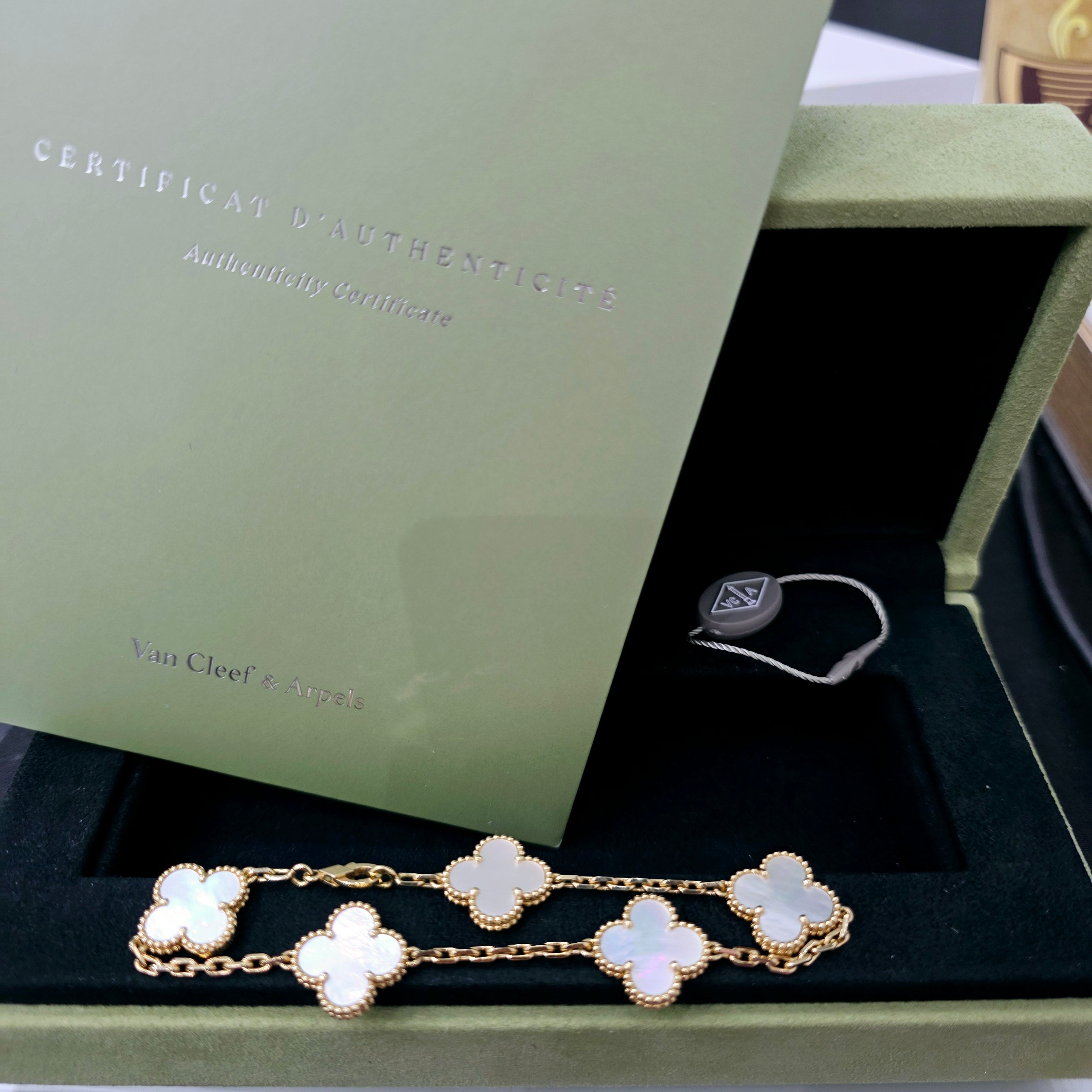 Van Cleef & Arpels Alhambra Bracelet – Mother of Pearl, 18ct Yellow Gold