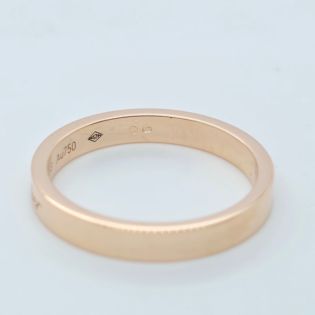 C De Cartier Wedding Band, 3 mm Width, 18ct Rose Gold, Size 57