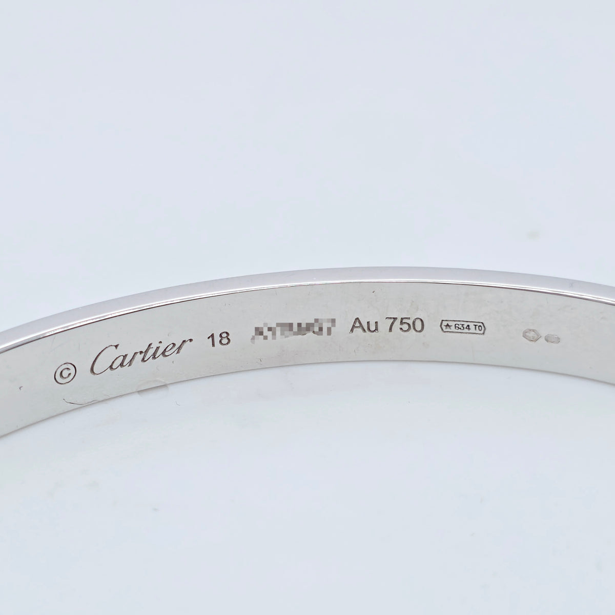 Cartier Love Bracelet, Classic Model, 18ct White Gold, Size 18
