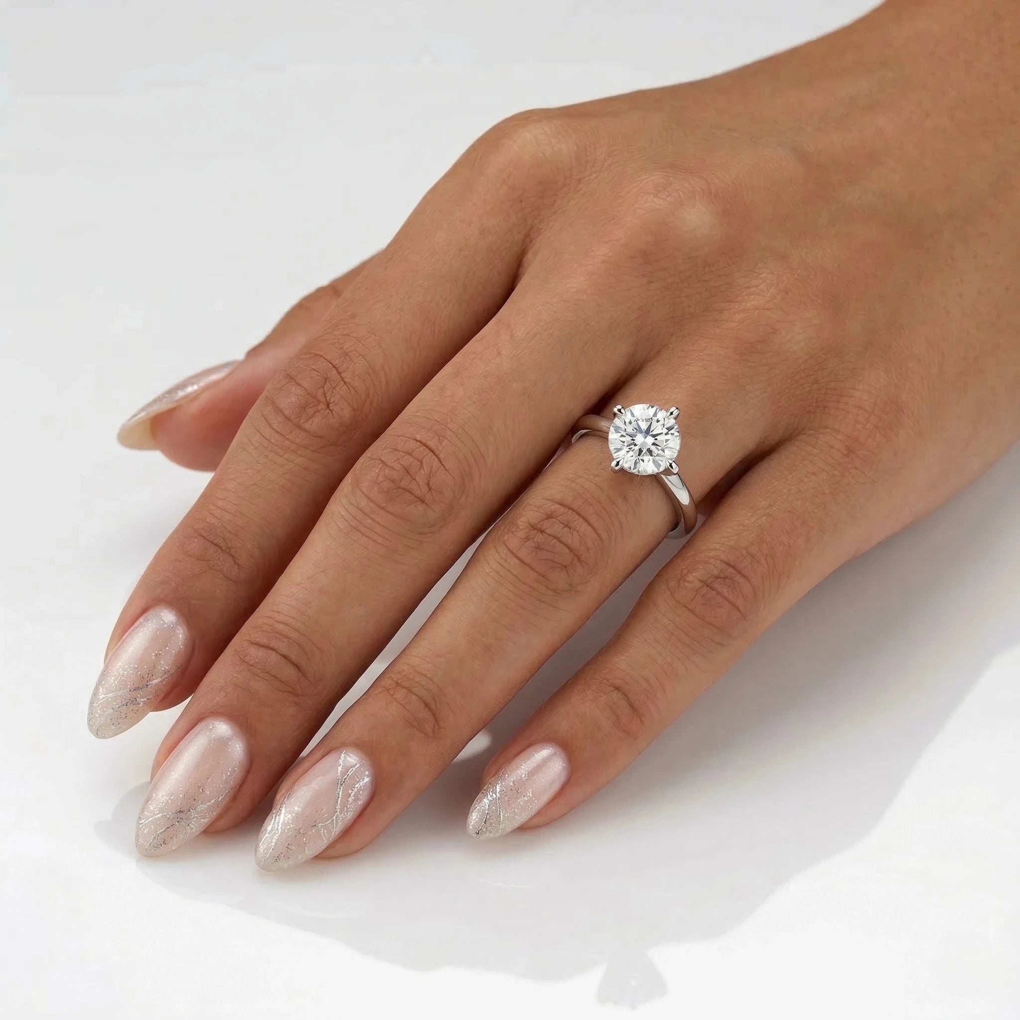 0.72ct GIA Round cut Natural Diamond Solitaire Setting Engagement Ring