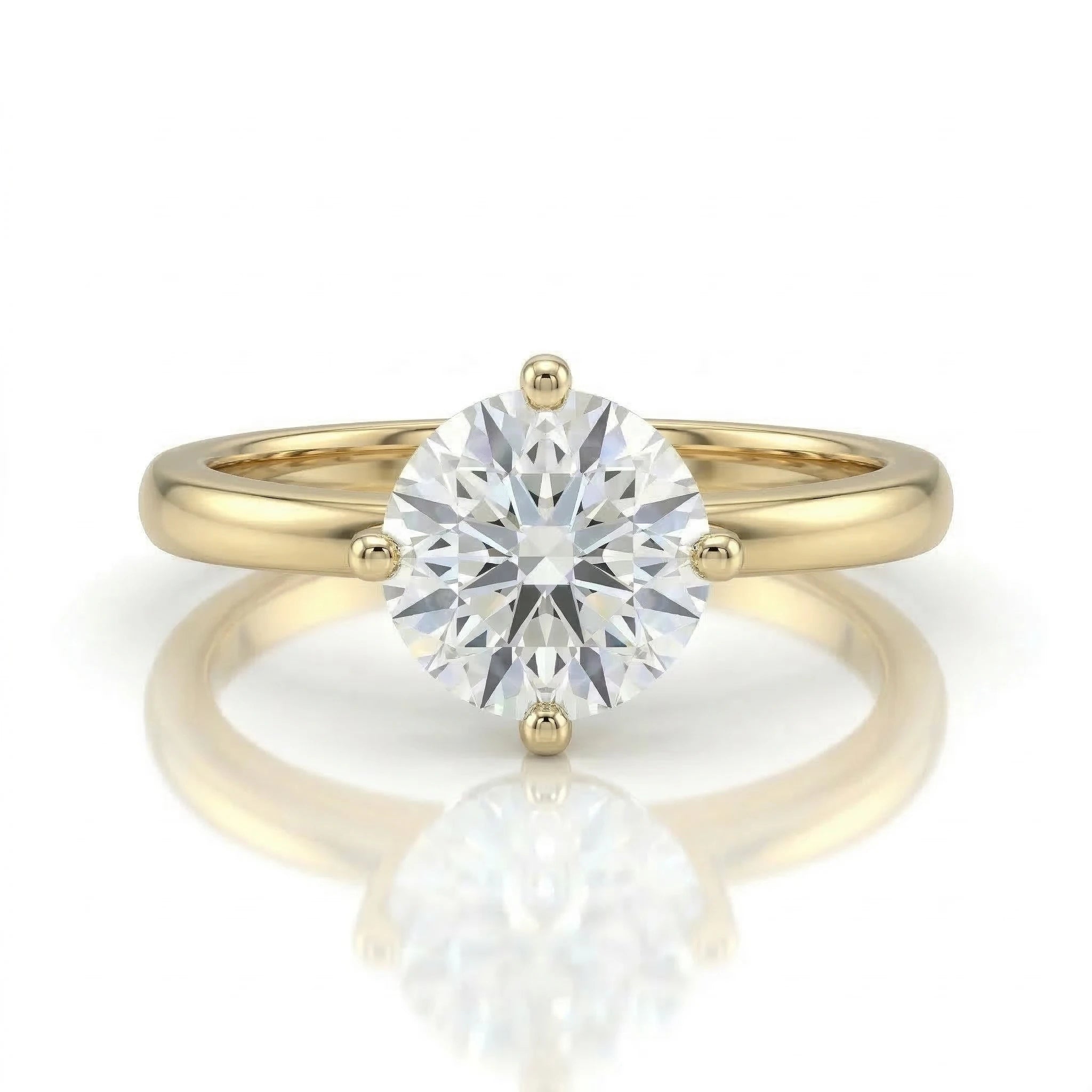 0.72ct GIA Round cut Natural Diamond Solitaire Setting Engagement Ring