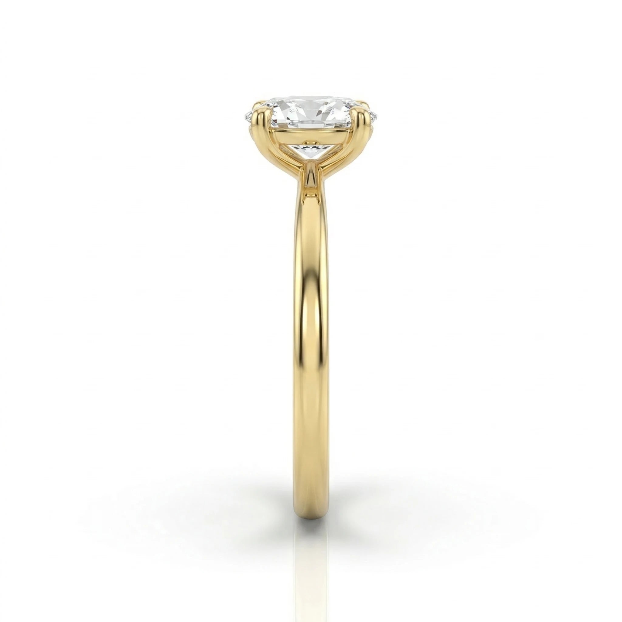 0.70ct GIA Natural Oval Cut Solitaire Setting Engagement Ring, J/VVS2