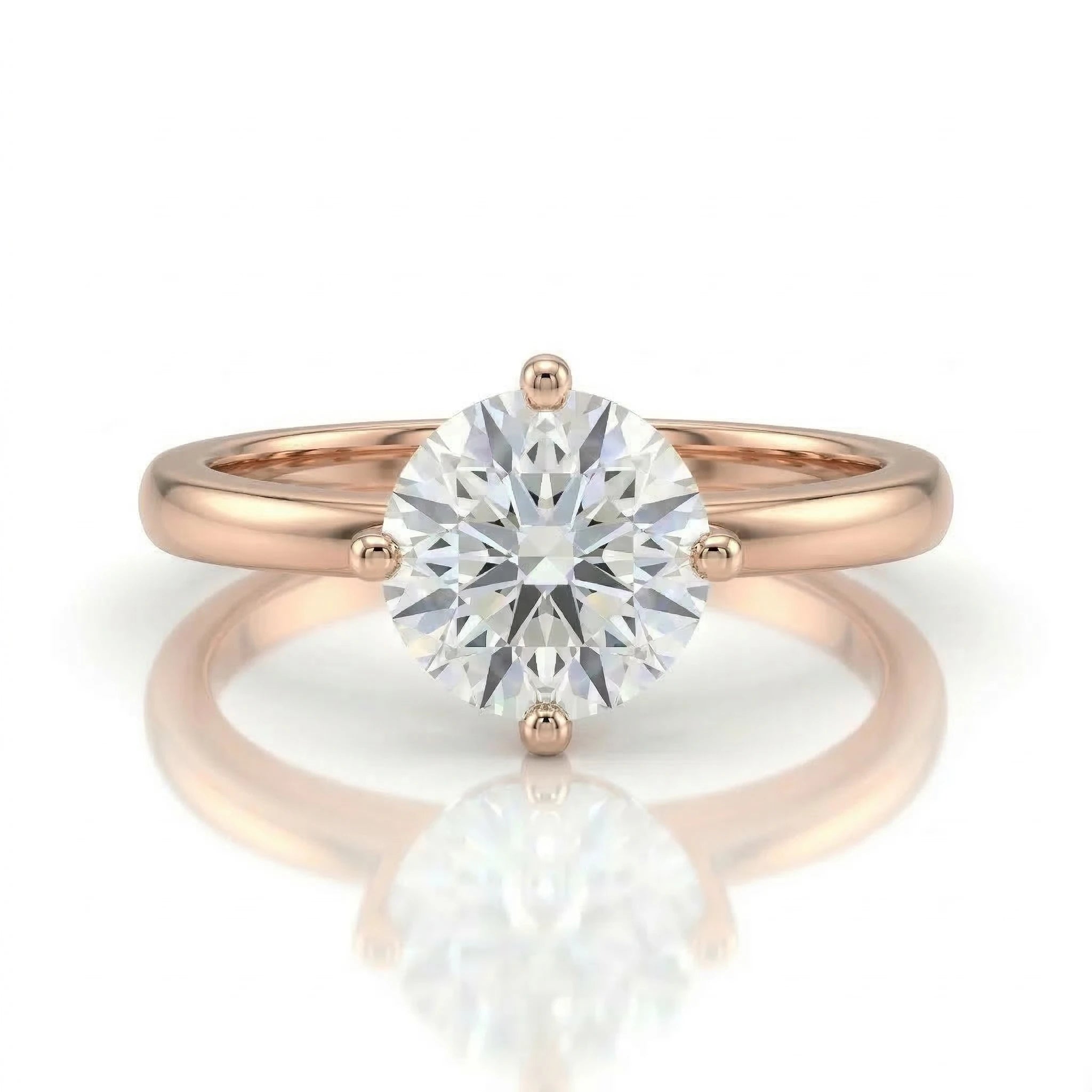 0.72ct GIA Round cut Natural Diamond Solitaire Setting Engagement Ring