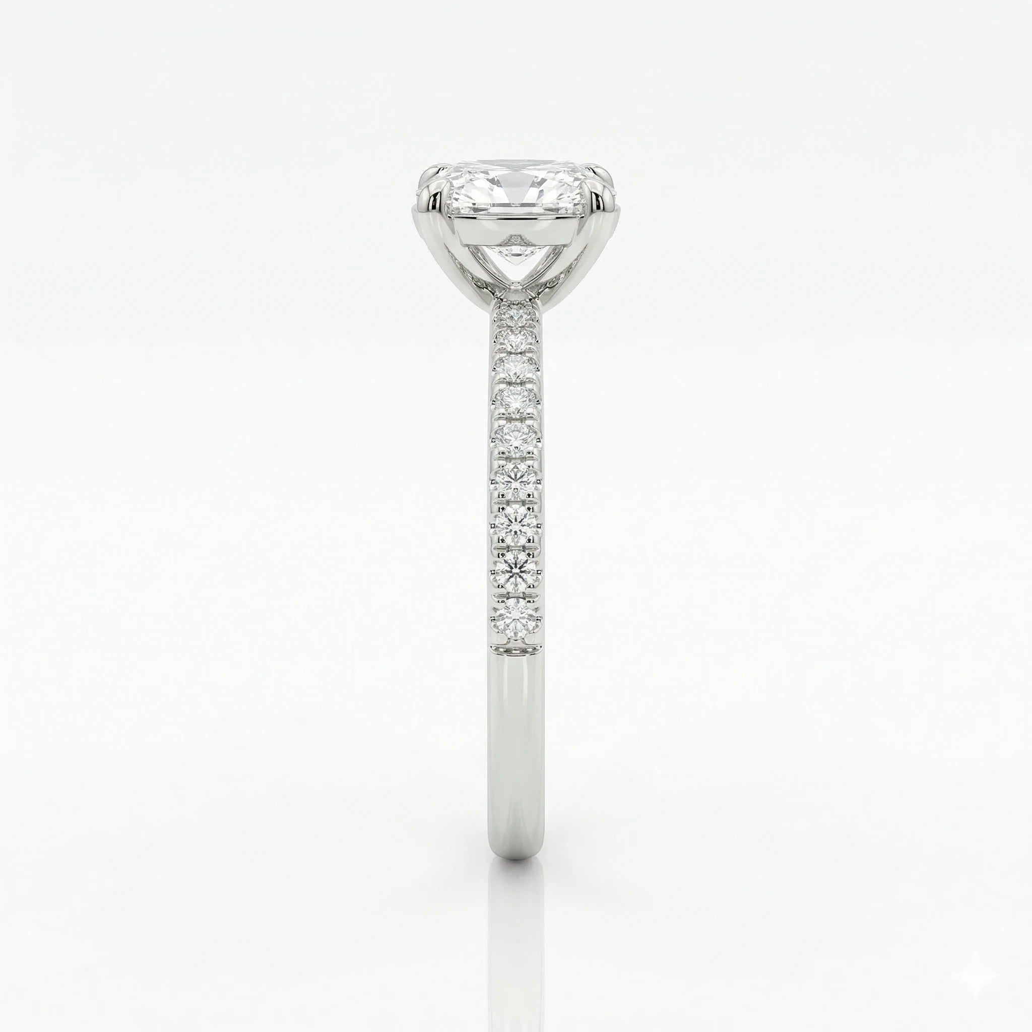 0.75ct GIA Natural Oval Cut Engagement Ring, D/VVS2
