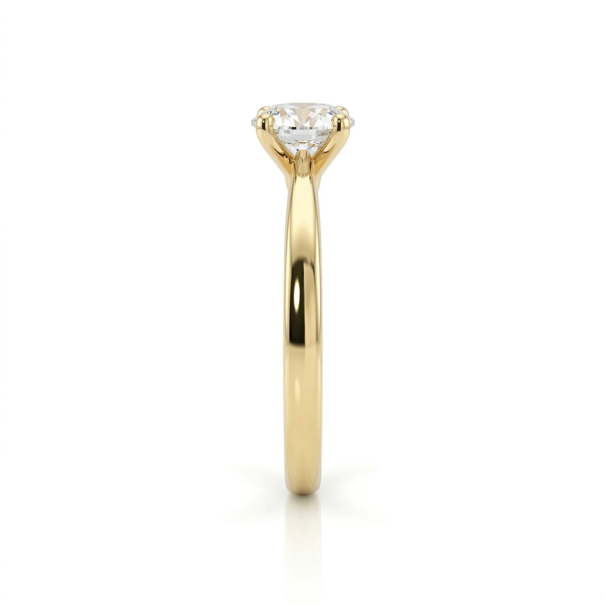0.80ct Natural Oval Cut Solitaire Setting Engagement Ring