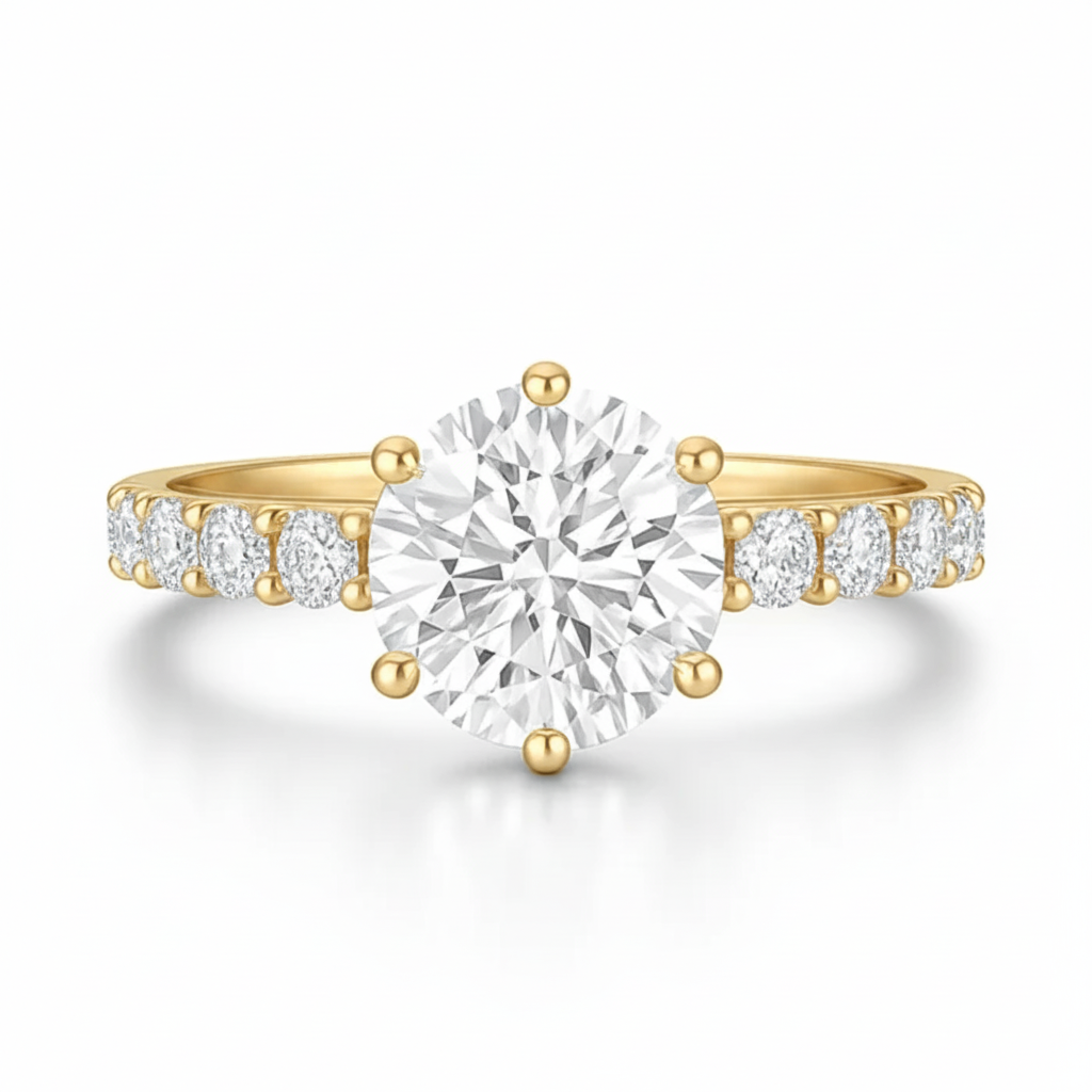 1.00ct Six Claw Diamond Shoulders