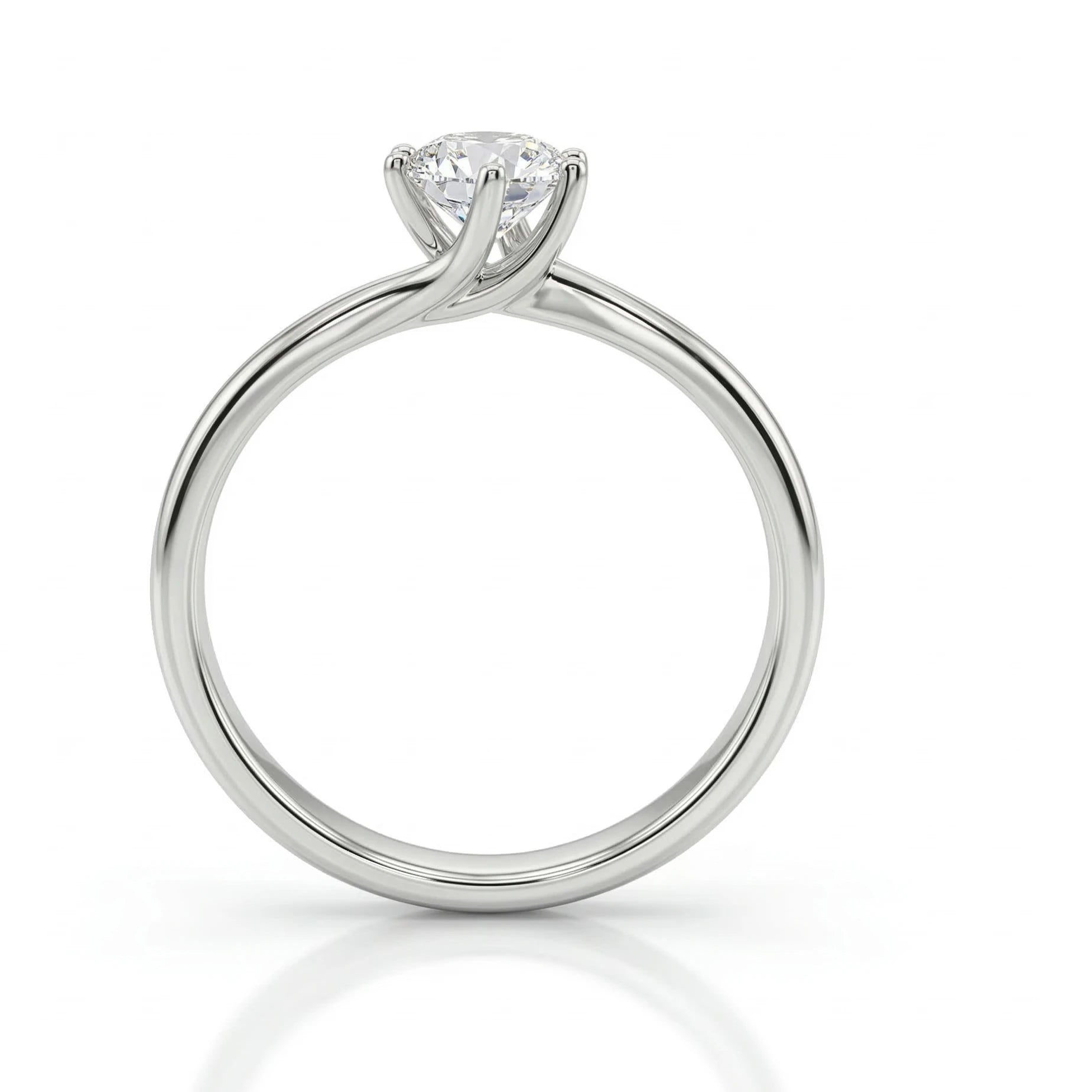 0.50ct GIA Round cut Natural Diamond Solitaire Setting Engagement Ring