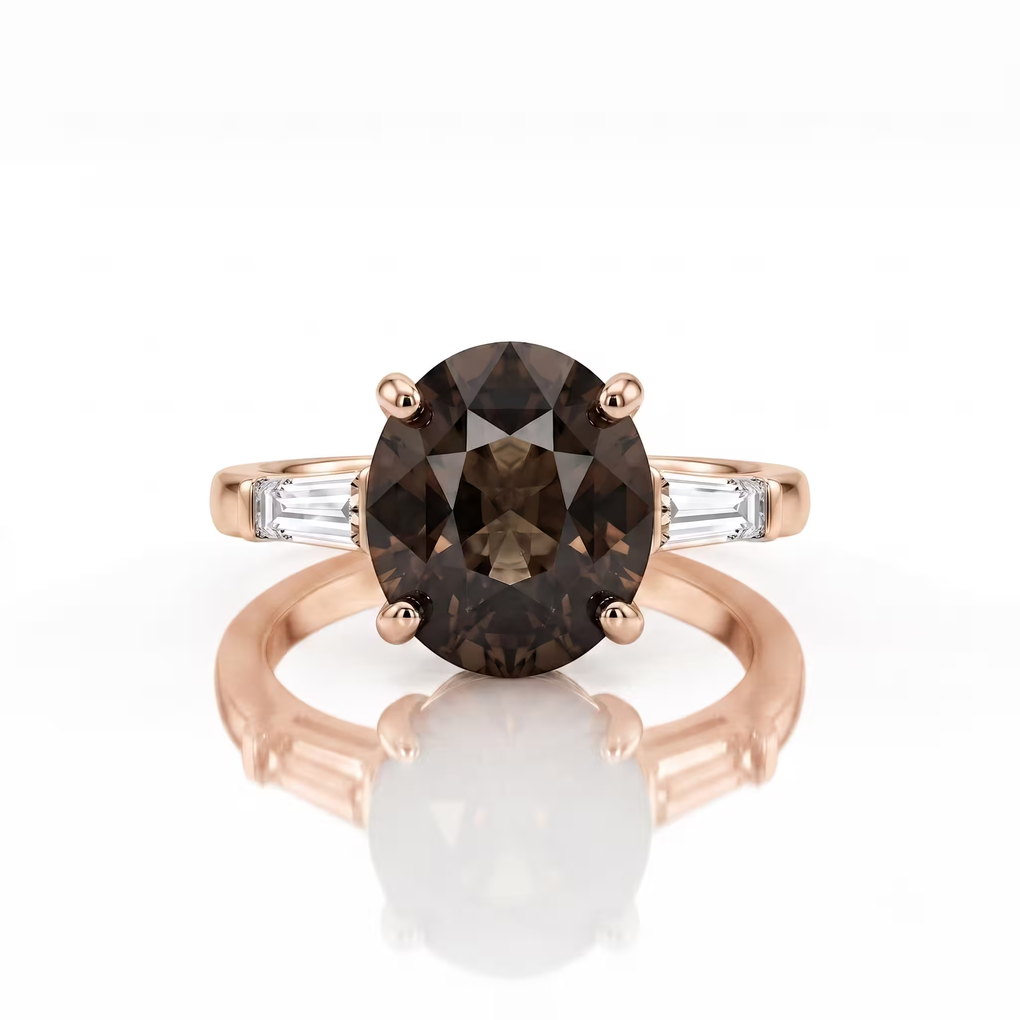 7.01ct Round Cut Alexandrite Engagement Ring - Platinum