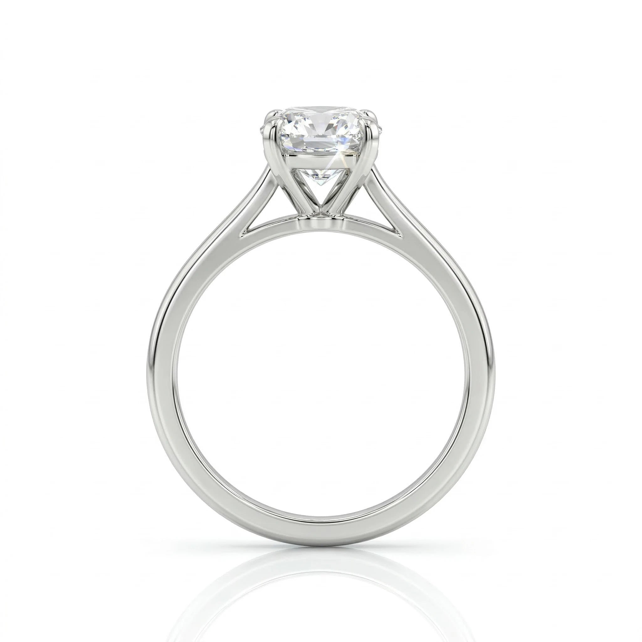 0.76ct GIA Round cut Natural Diamond Solitaire Setting Engagement Ring
