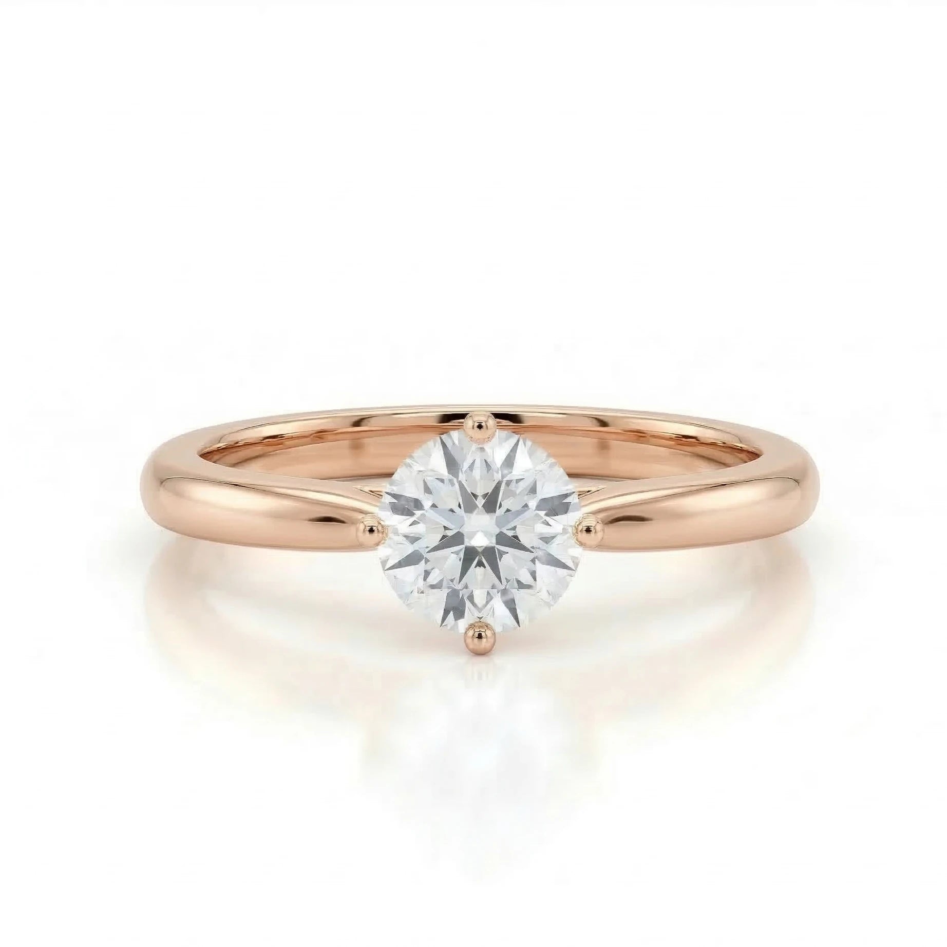 0.50ct GIA Round cut Natural Diamond Solitaire Setting Engagement Ring