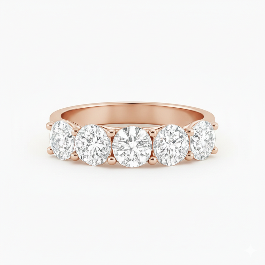 5 Stone Eternity Ring
