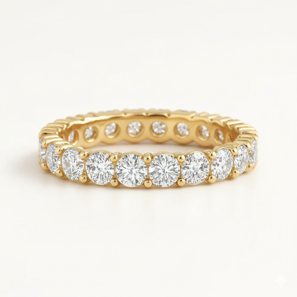 Claw Set Diamond Full Eternity Ring
