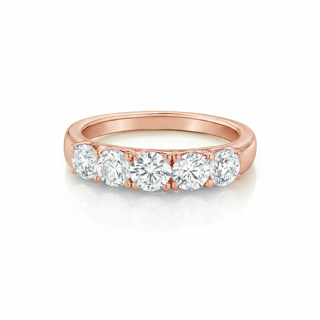Graduated Half Eternity Ring
