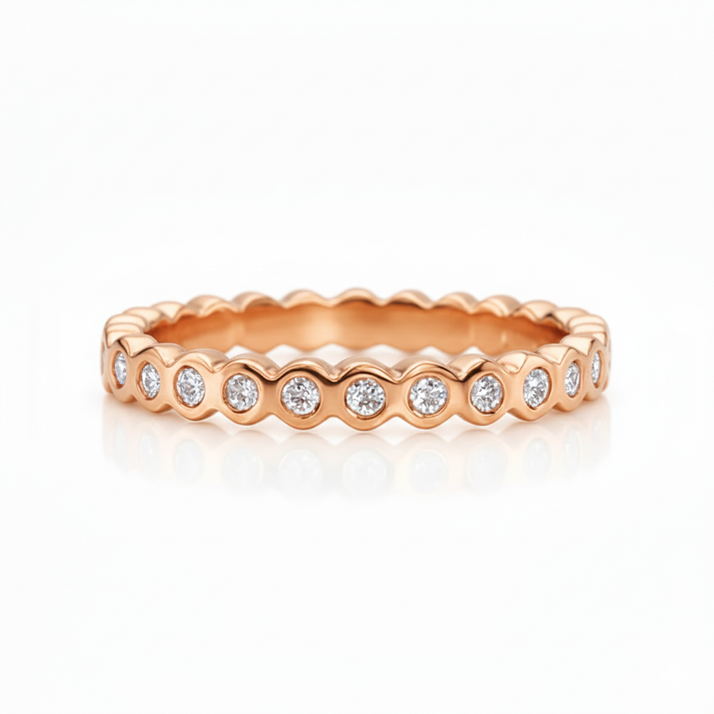 Hexagonal Platnium Full Eternity Ring