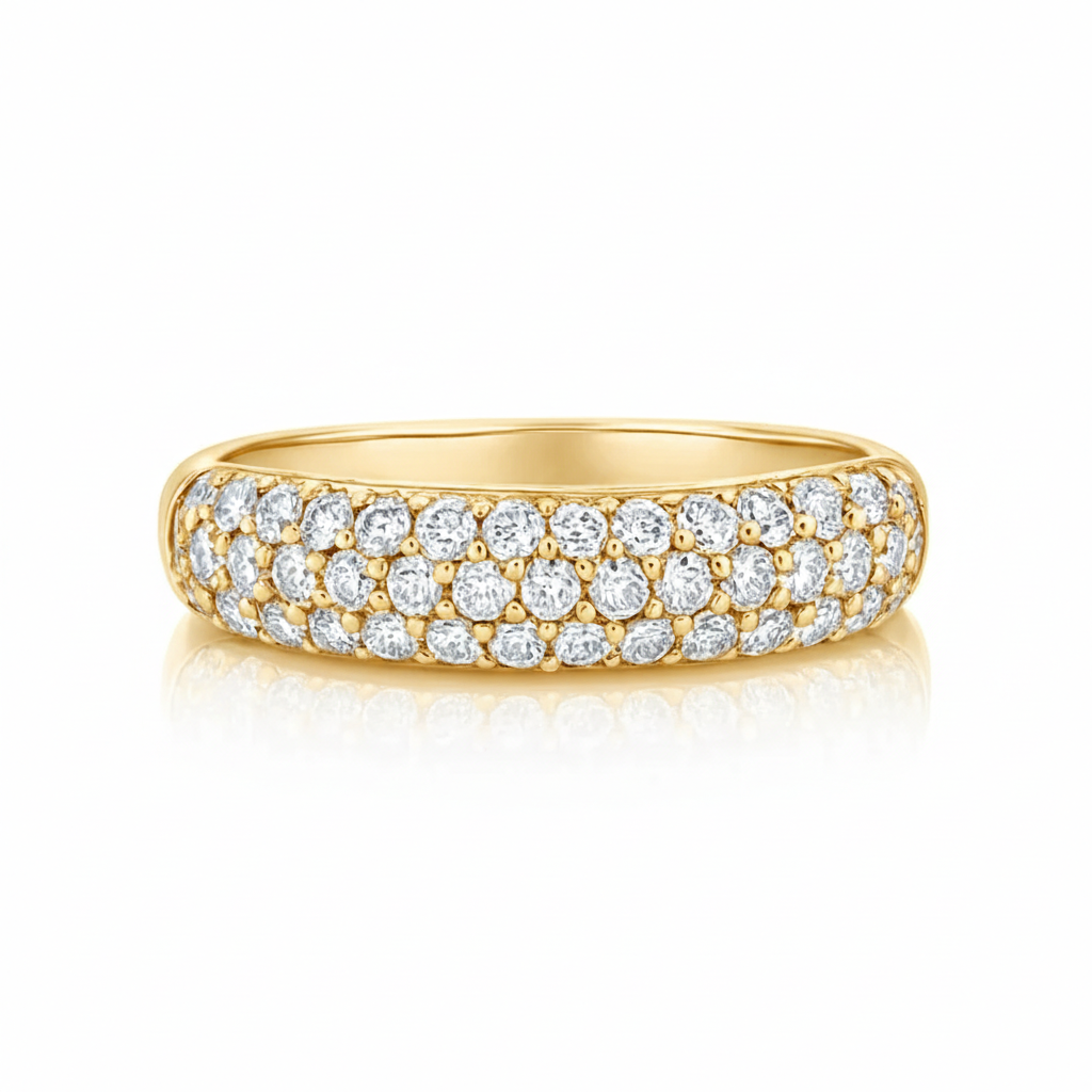 Pave Encrusted Diamond Eternity Ring