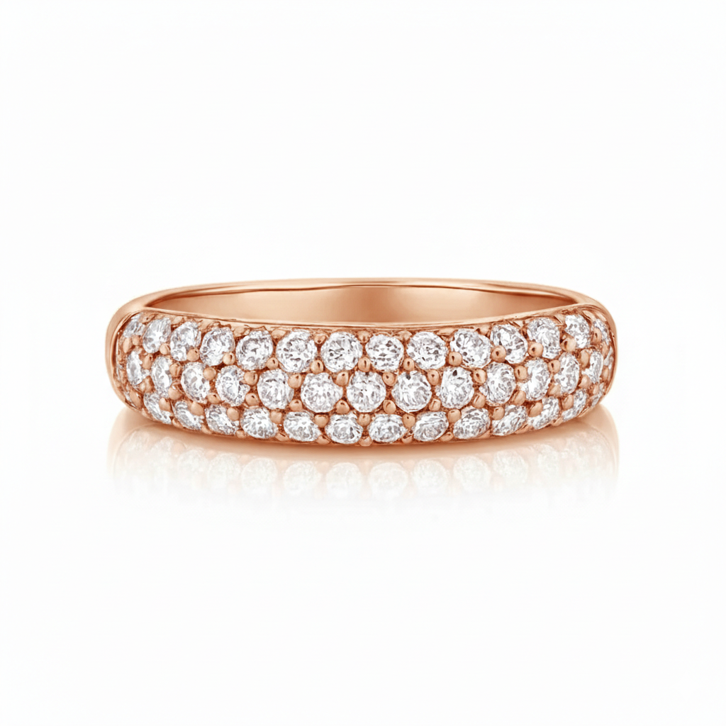 Pave Encrusted Diamond Eternity Ring