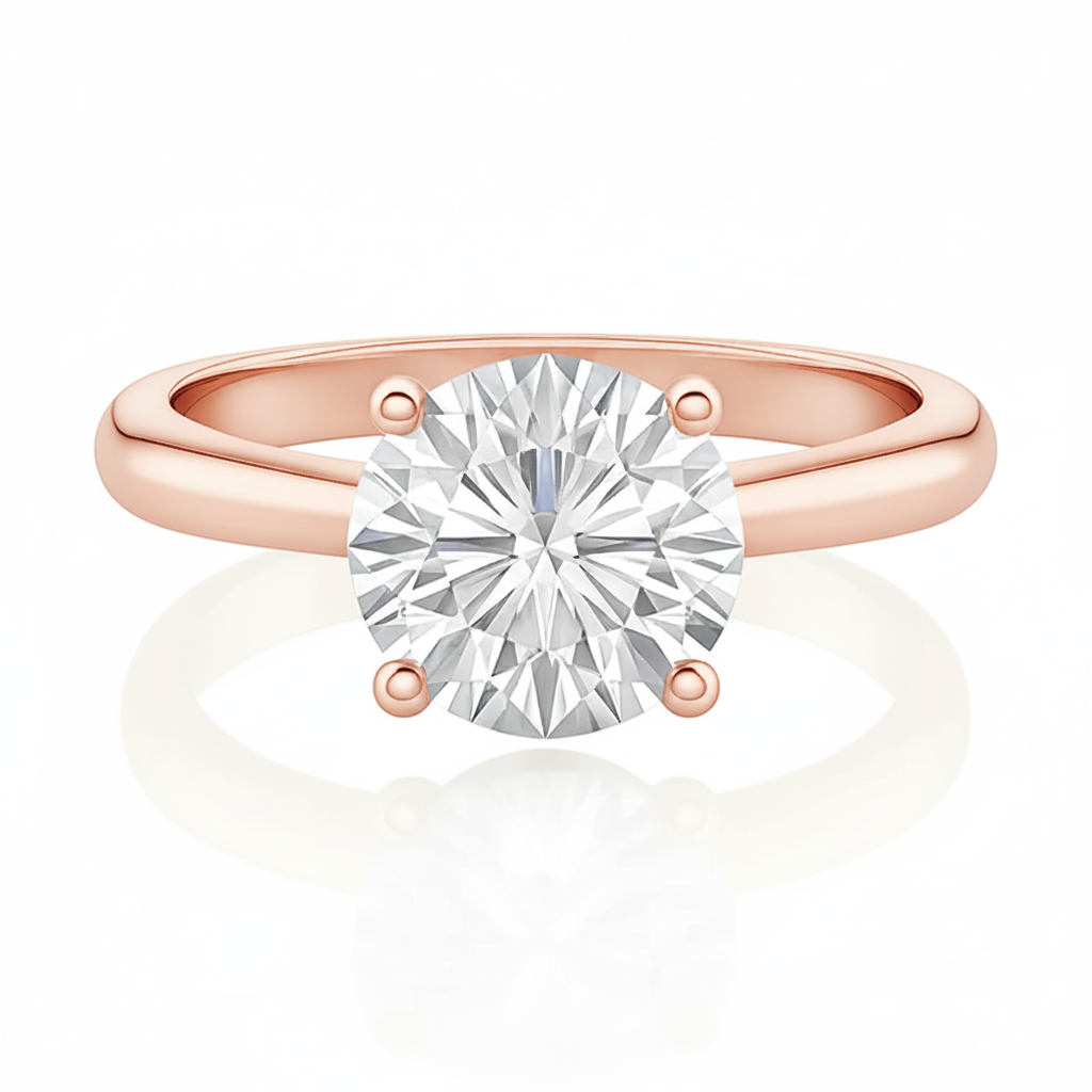 Lily Solitaire Round Diamond Engagement Ring – 2.29ct Platinum GIA