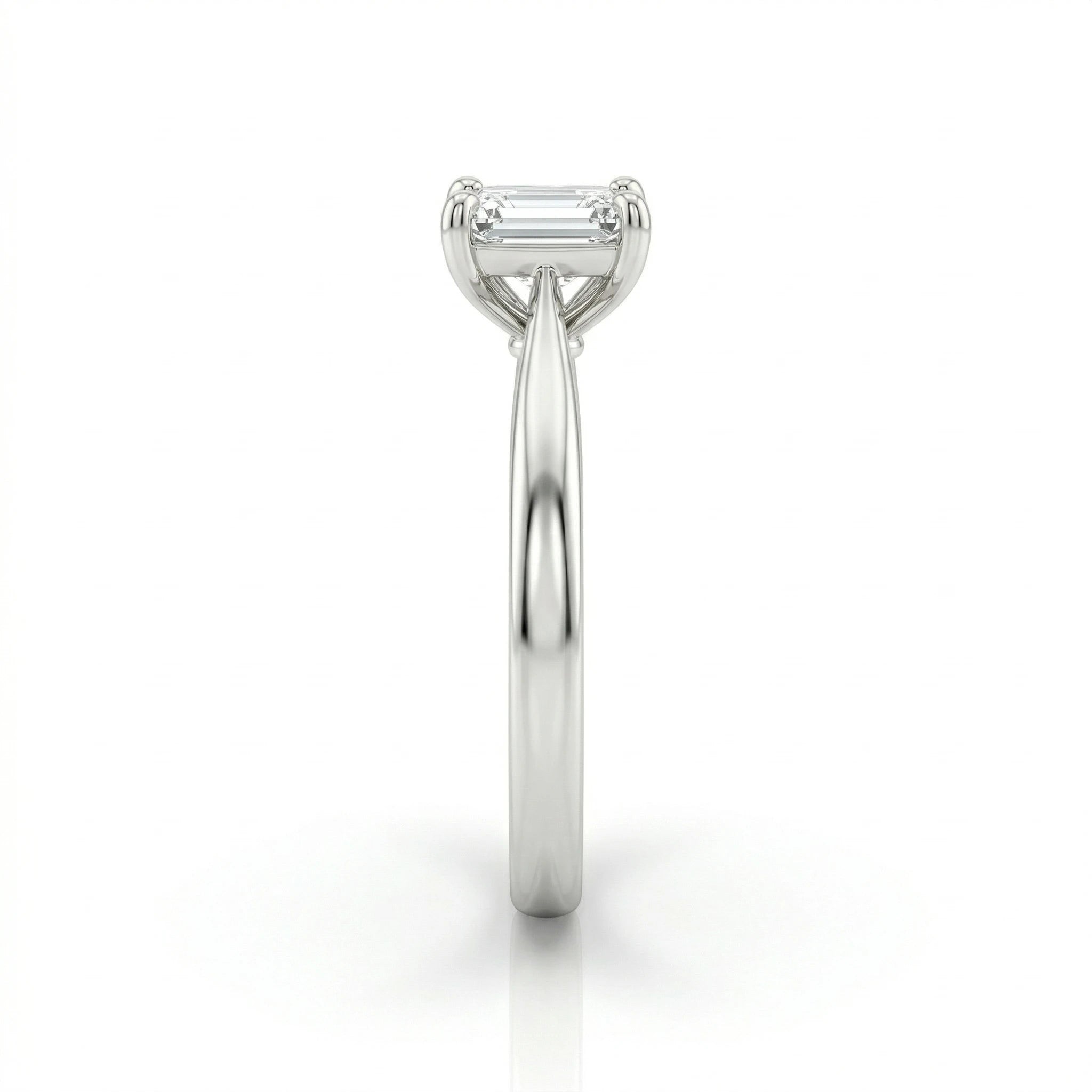 0.71ct GIA Natural Princess Cut Solitaire Setting Engagement Ring