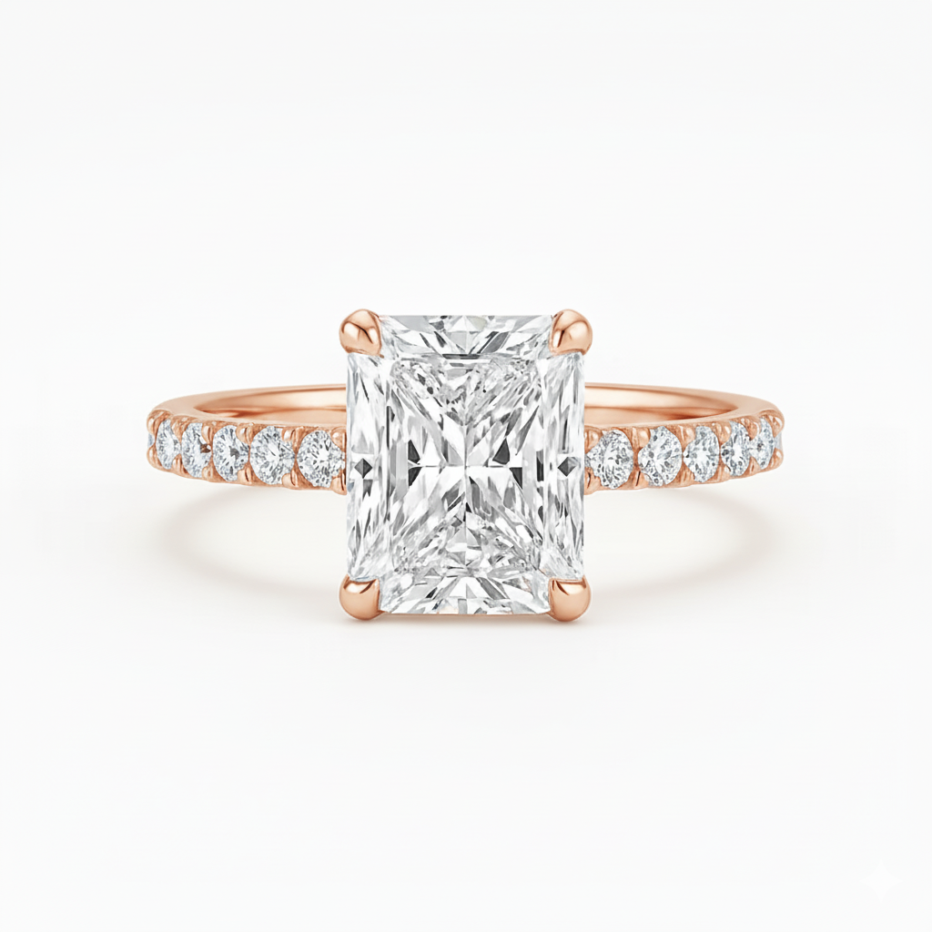 Orchid Radiant Cut Diamond Engagement Ring in Platinum – 1.46ct GIA