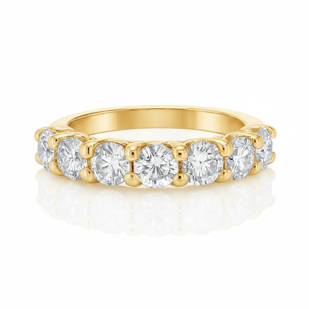 Round Diamond Eternity Ring 18k White Gold