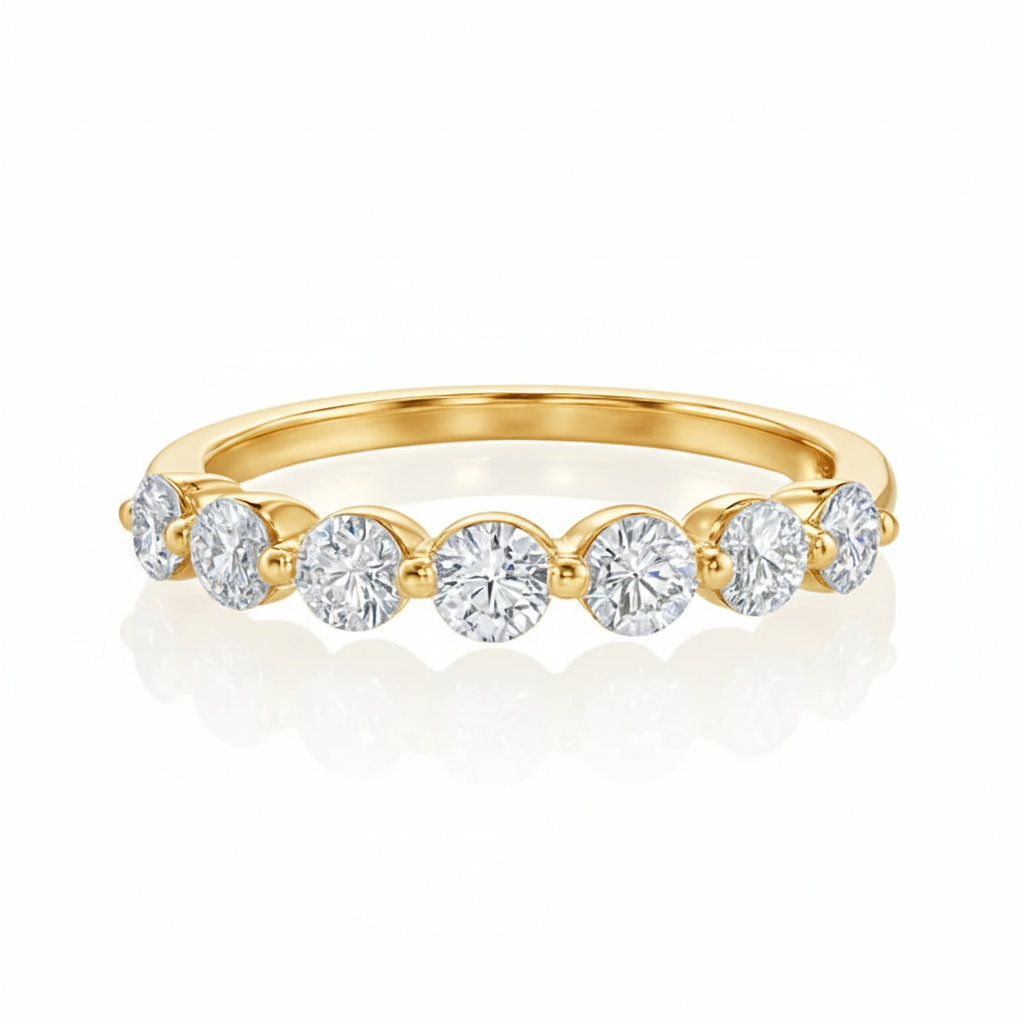 White Gold and Diamond Half Eternity Ring