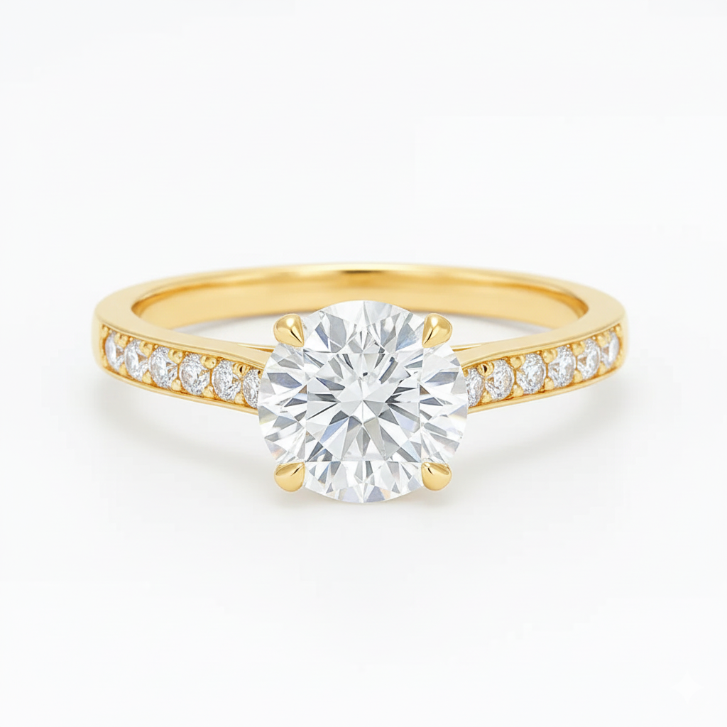 Engagement ring | Diamond ring | Platinum ring | Cathedral setting engagement ring