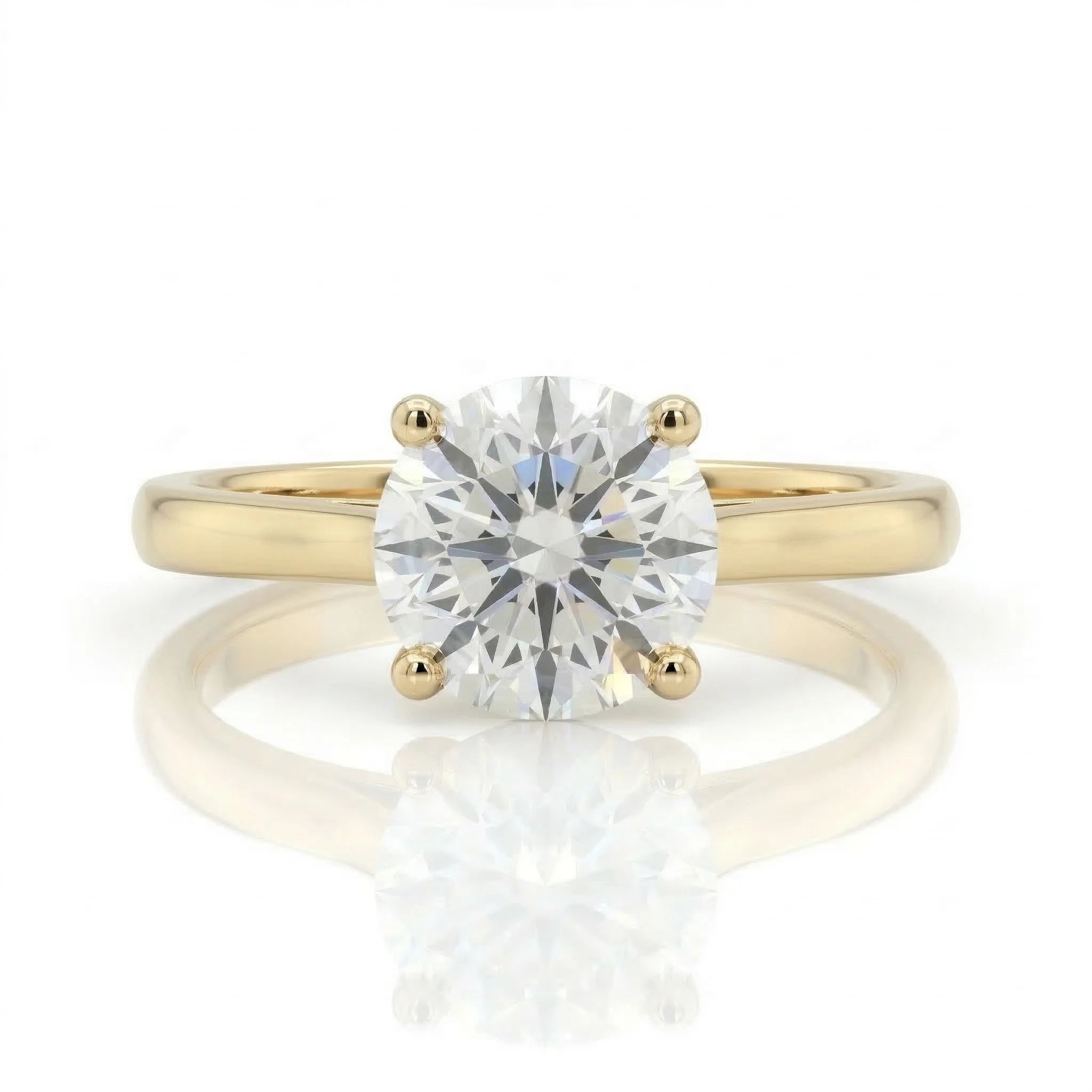 0.82ct GIA Round cut Natural Diamond Solitaire Setting Engagement Ring