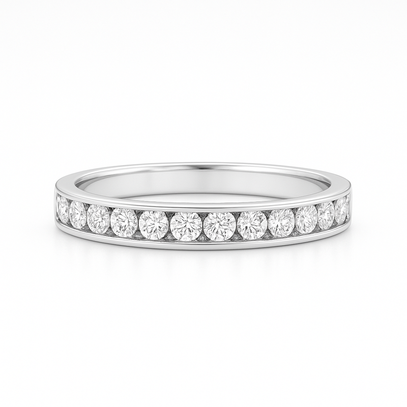 Diamond Channel 2.5mm Eternity Ring