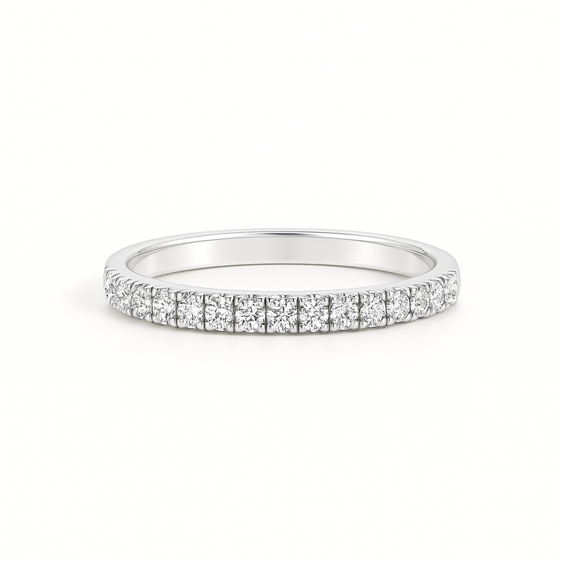 Full Set Micro Pavé Diamond Eternity Ring in Platinum – 0.80ct
