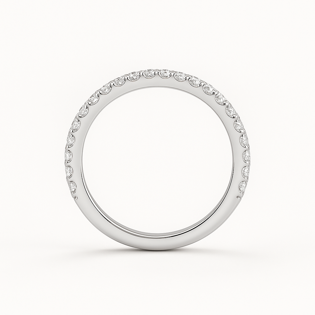 Full Set Micro Pavé Diamond Eternity Ring in Platinum – 0.80ct