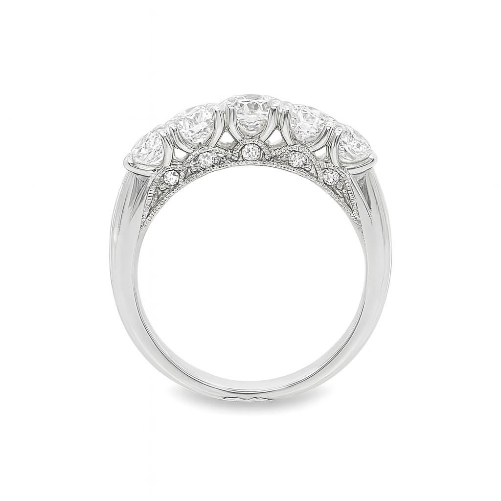 Graduated Half Eternity Ring