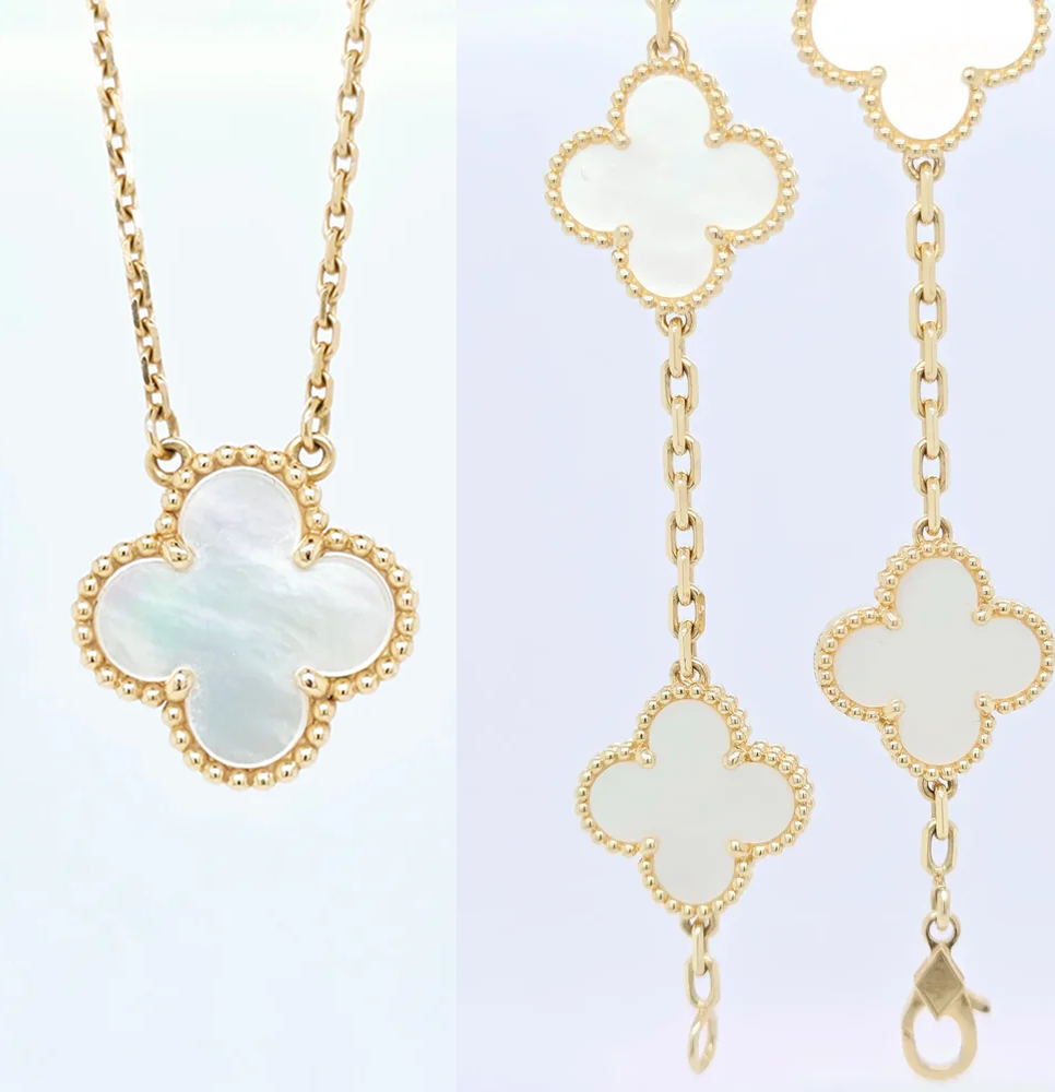 Custom Order Melissa - Van Cleef & Arpels Alhambra, Mother of Pearl Pendant & Bracelet Chloe's Jewellers