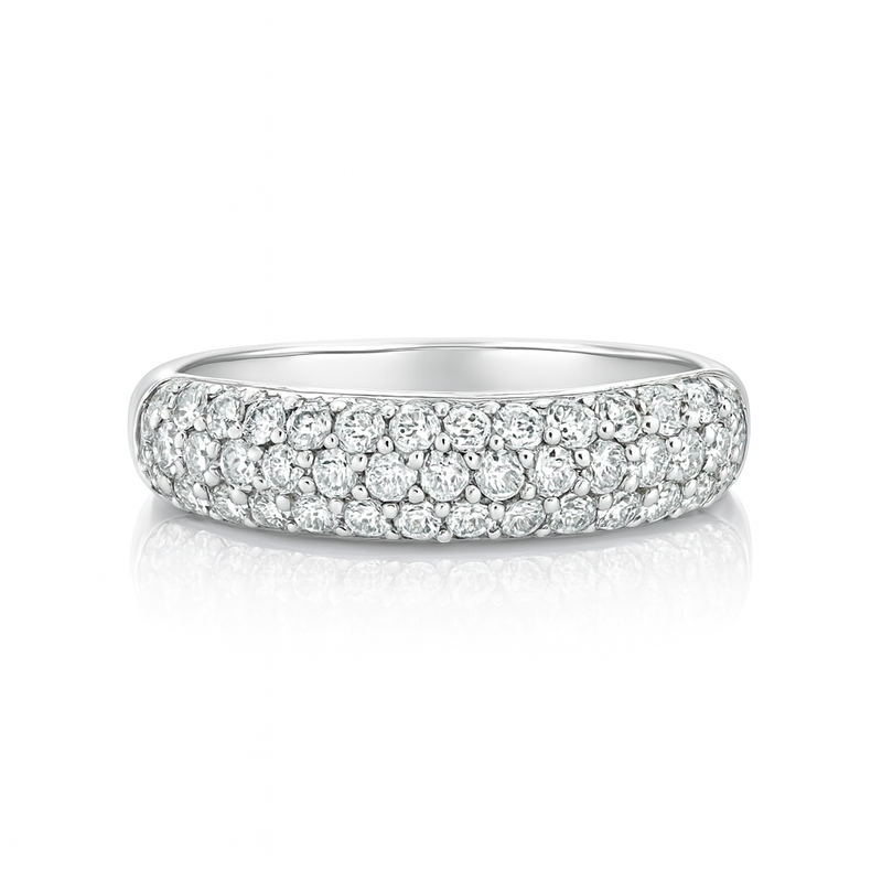 Pave Encrusted Diamond Eternity Ring